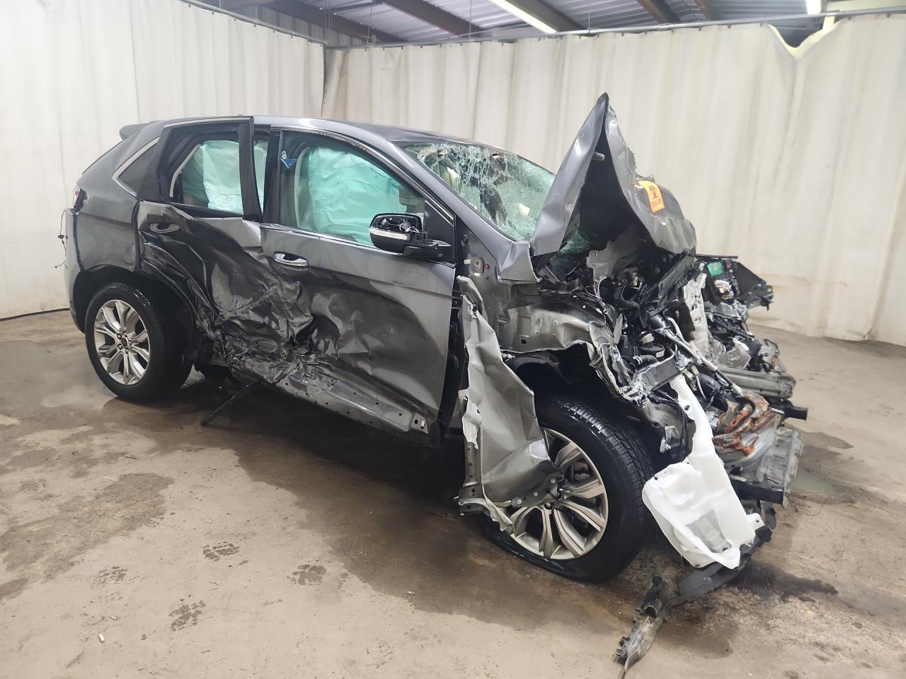 2024 Ford Edge Titanium Серый vin: 2FMPK4K95RBA48399 Damage: Hood, Severe Damage, Replacement Required