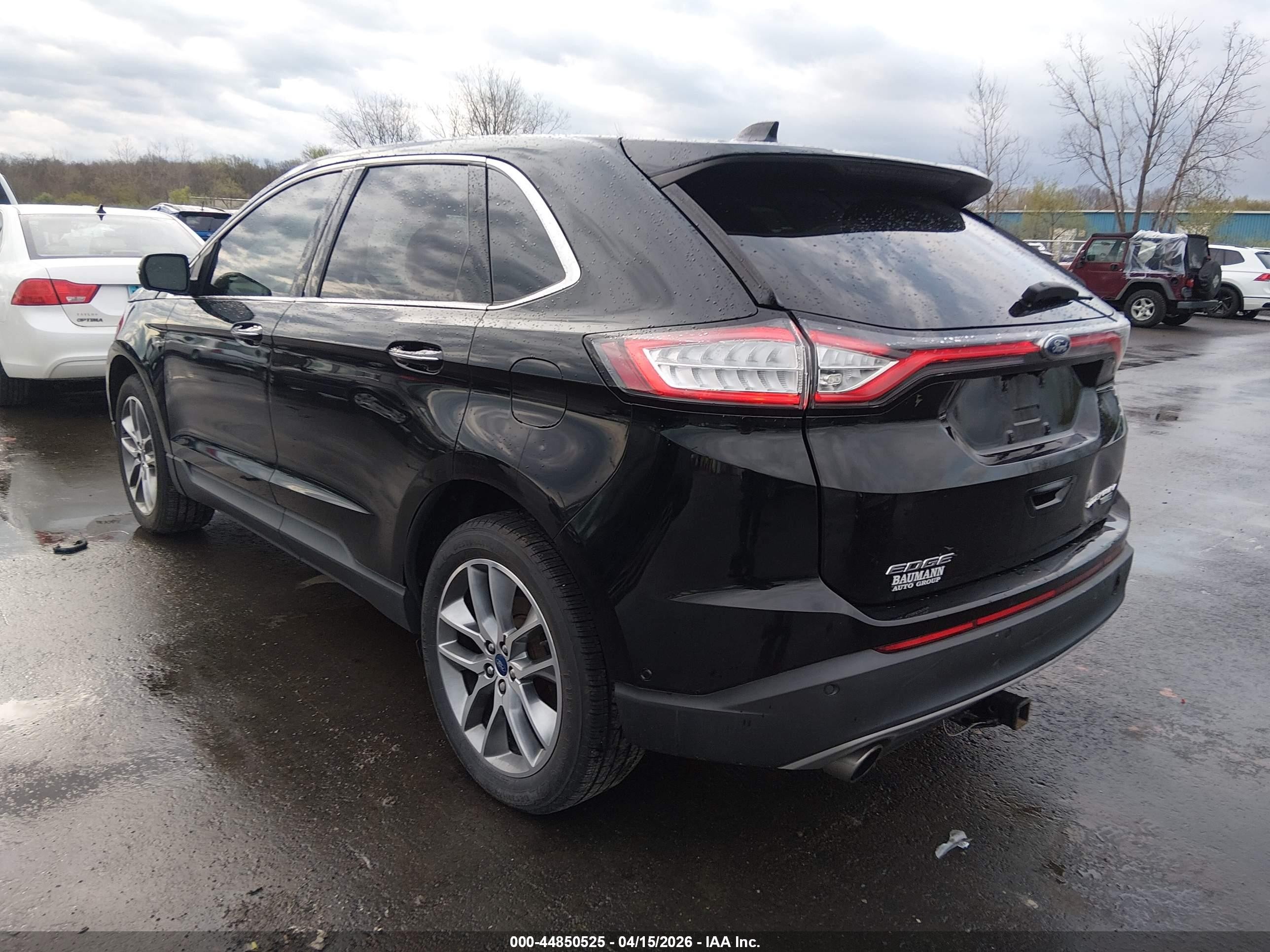 2016 Ford Edge Titanium Black vin: 2FMPK4K96GBB15489