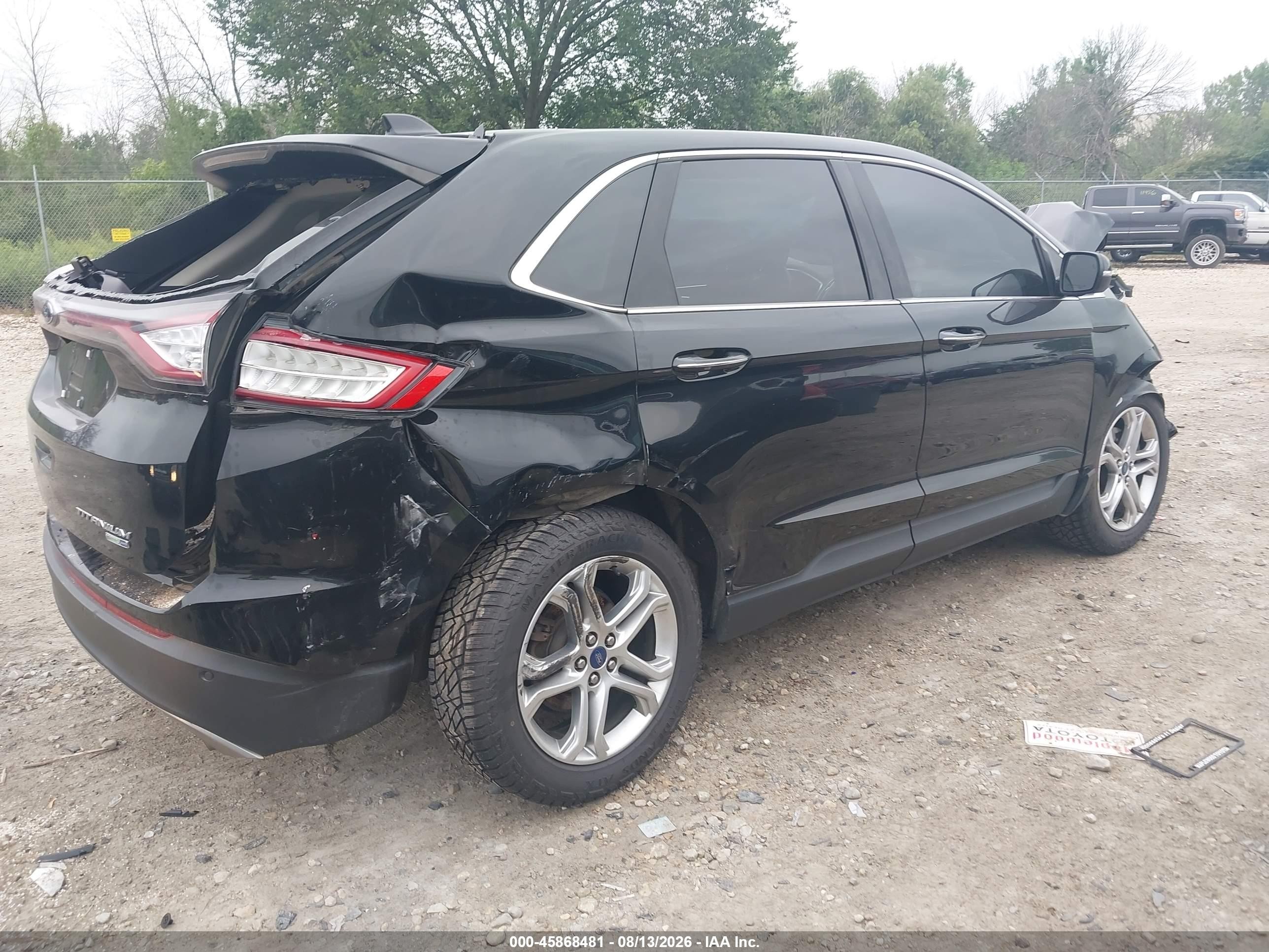 2017 Ford Edge Titanium Black vin: 2FMPK4K96HBB58442