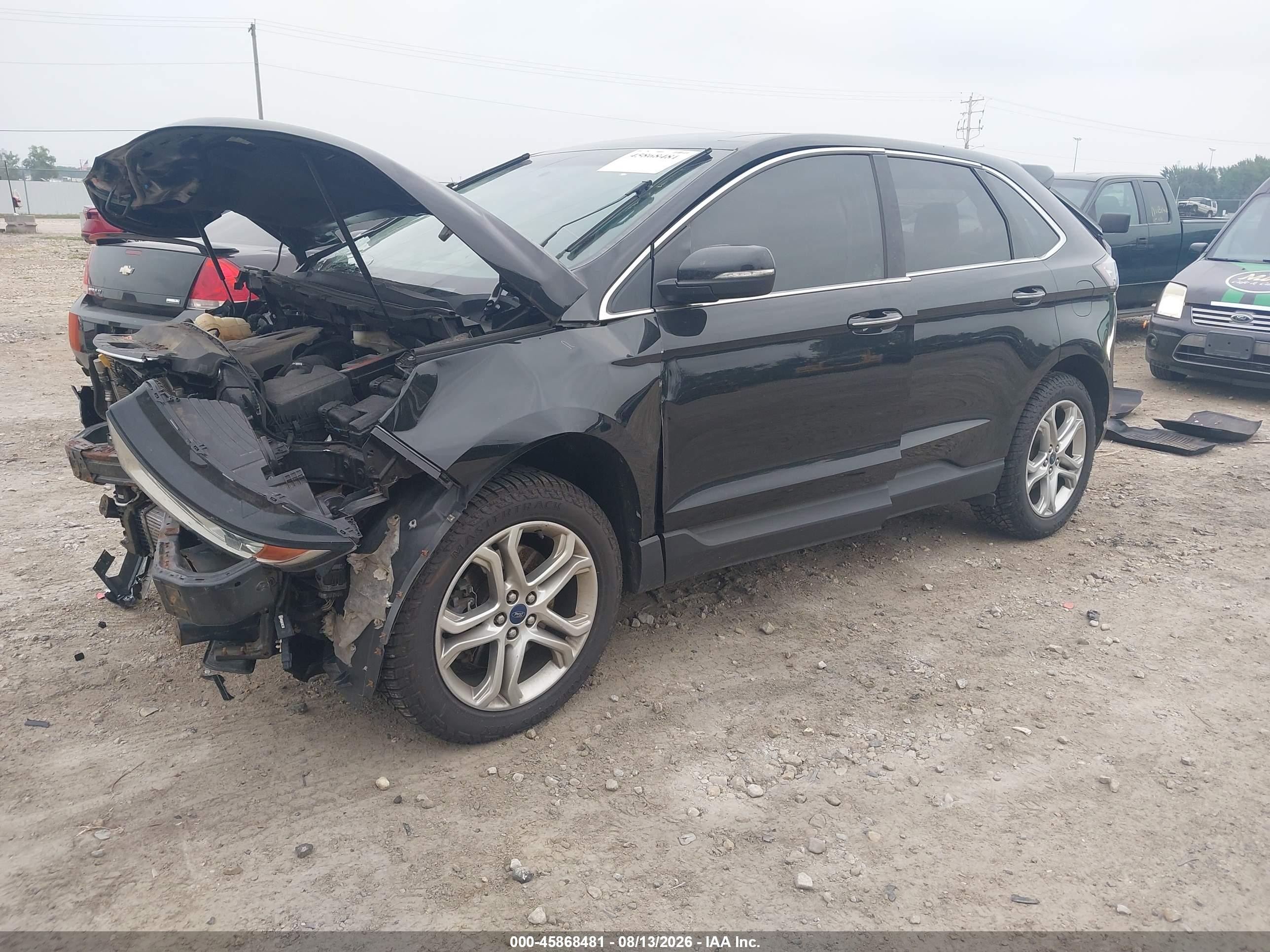 2017 Ford Edge Titanium Black vin: 2FMPK4K96HBB58442