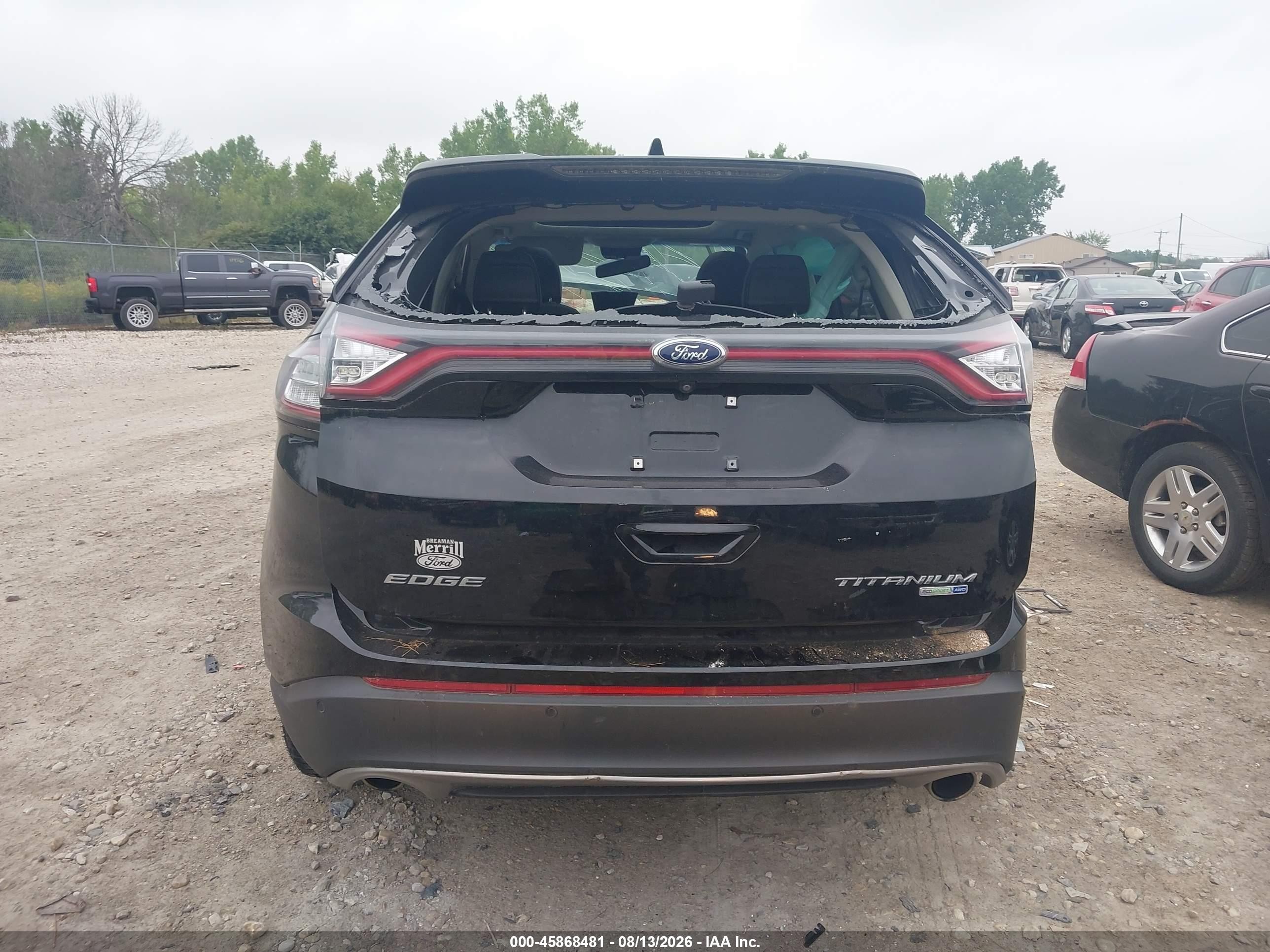 2017 Ford Edge Titanium Black vin: 2FMPK4K96HBB58442