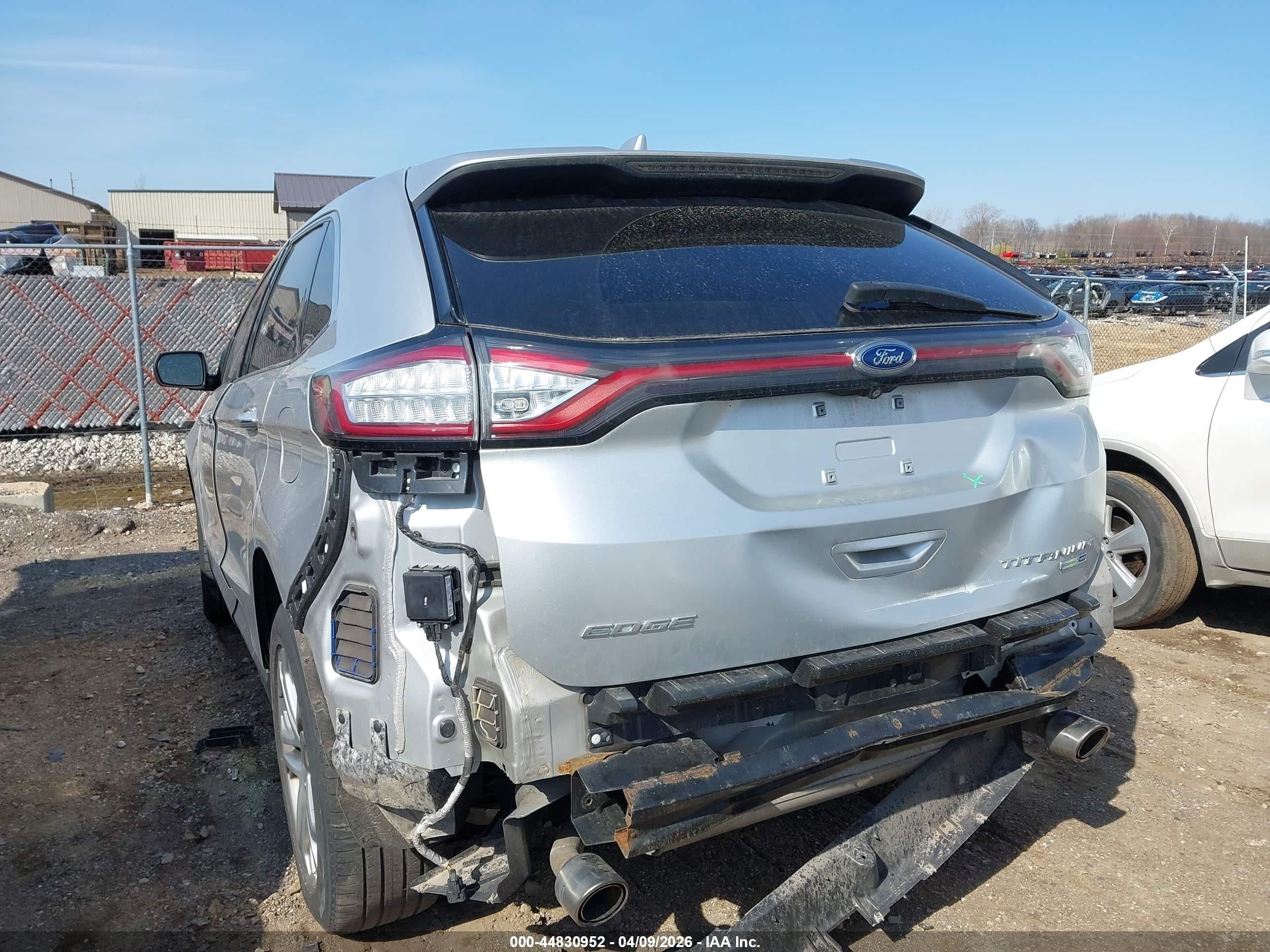 2017 Ford Edge Titanium Silver vin: 2FMPK4K96HBC53759