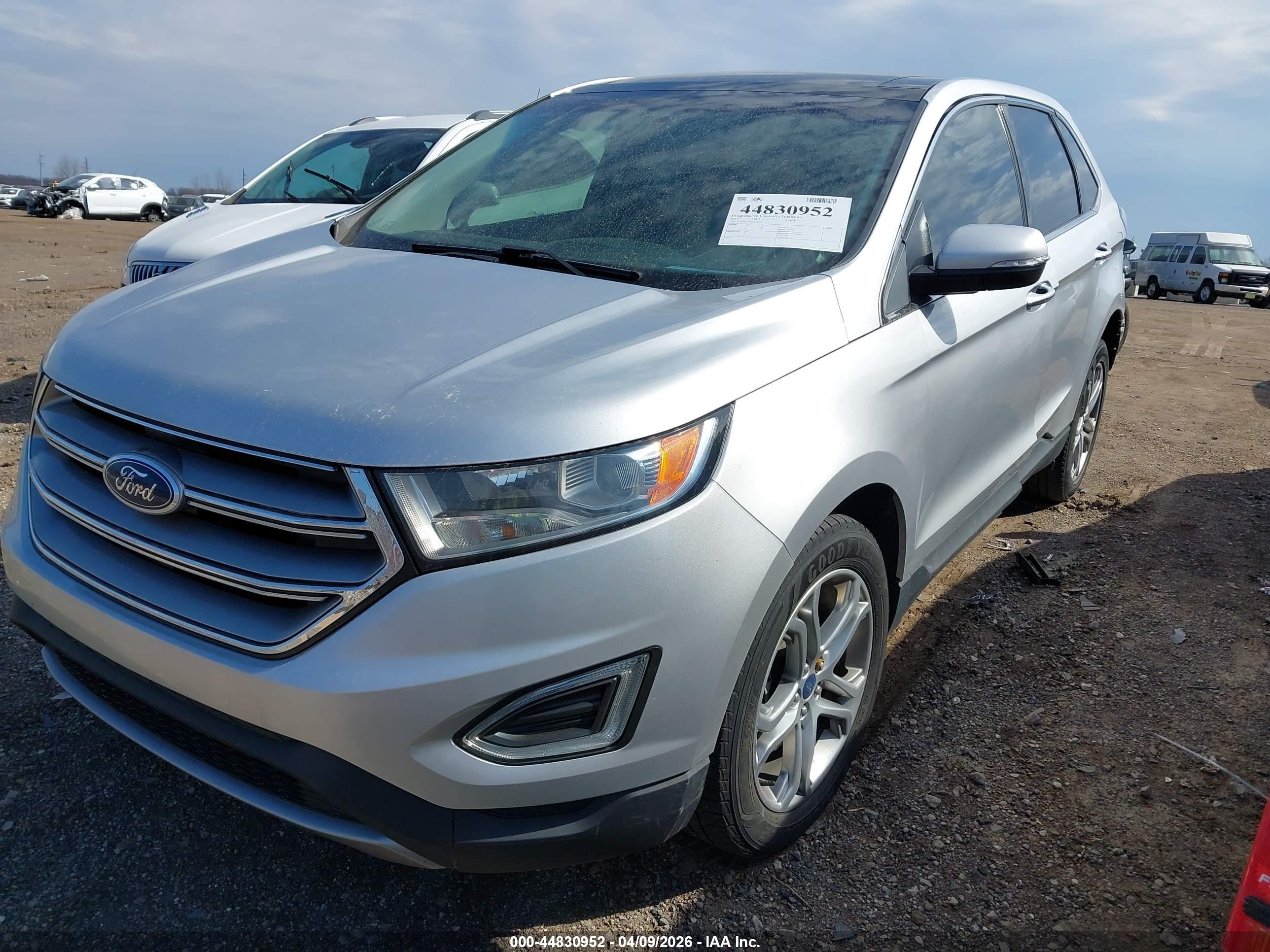2017 Ford Edge Titanium Silver vin: 2FMPK4K96HBC53759