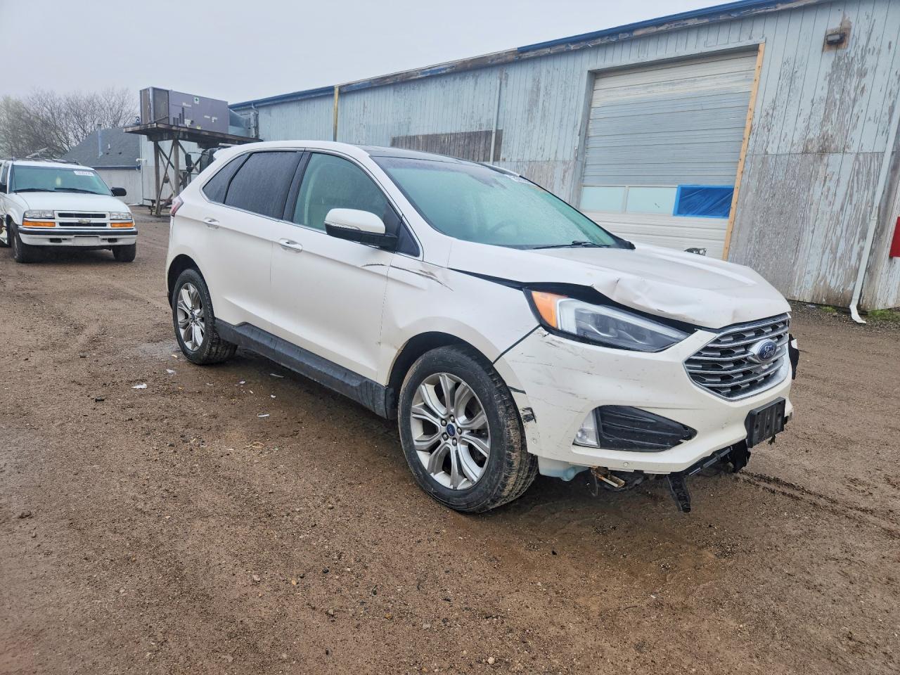 2019 Ford Edge Titanium White vin: 2FMPK4K96KBB30826