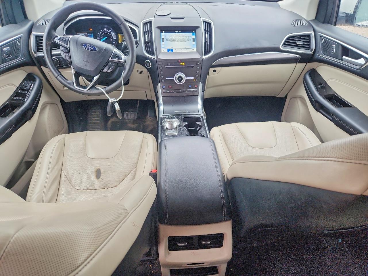 2019 Ford Edge Titanium White vin: 2FMPK4K96KBB30826