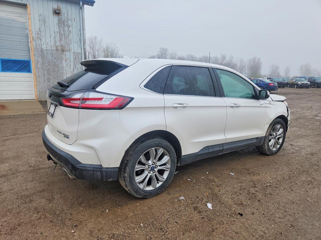 2019 Ford Edge Titanium White vin: 2FMPK4K96KBB30826