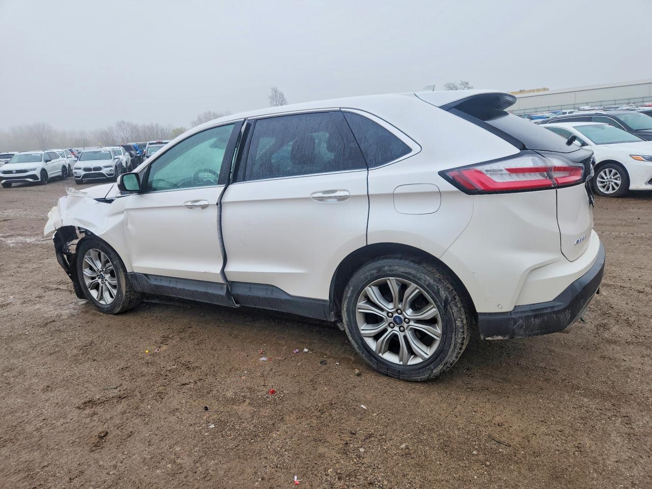 2019 Ford Edge Titanium White vin: 2FMPK4K96KBB30826