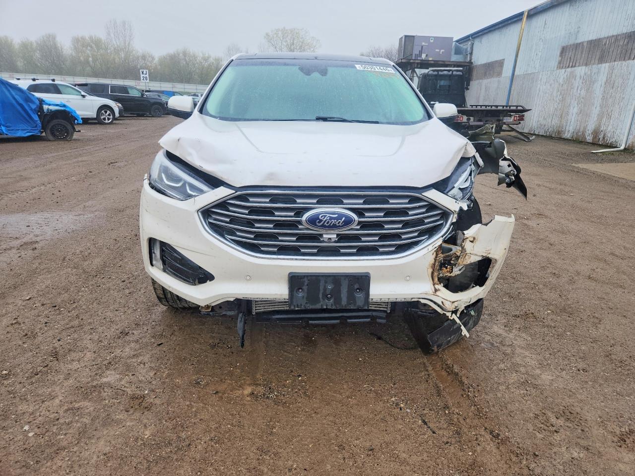 2019 Ford Edge Titanium White vin: 2FMPK4K96KBB30826