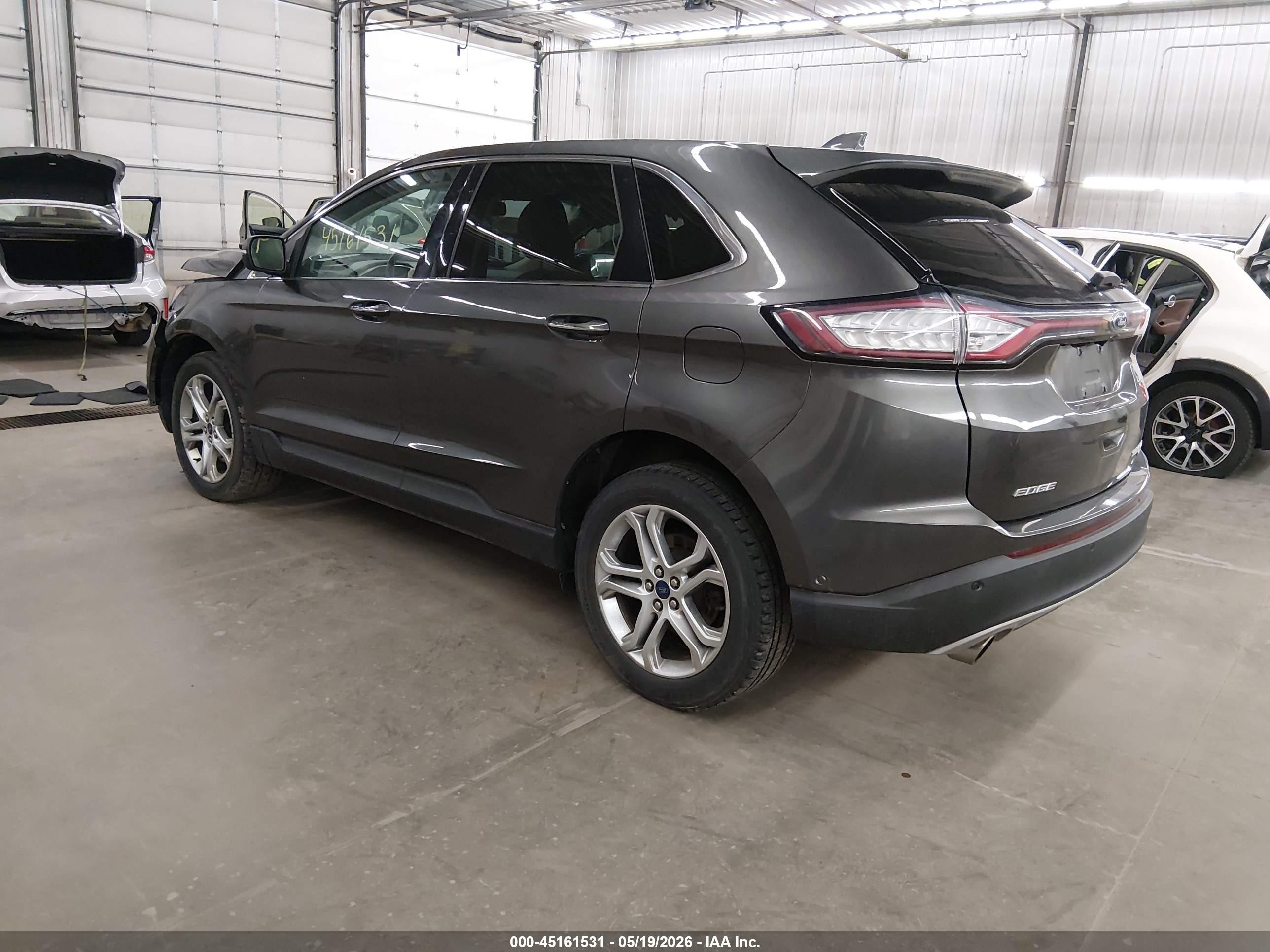 2015 Ford Edge Titanium Серый vin: 2FMPK4K97FBB00255