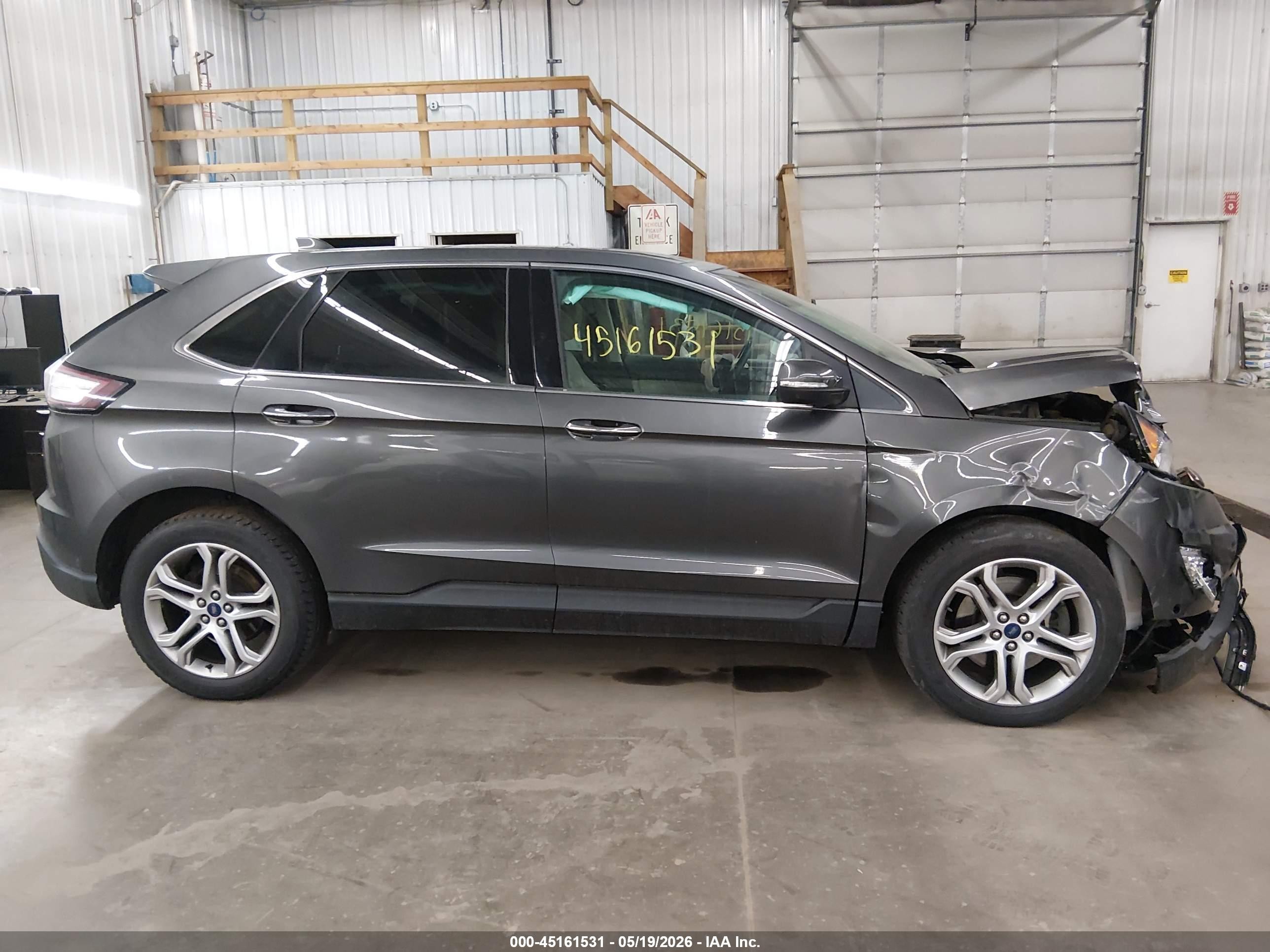 2015 Ford Edge Titanium Серый vin: 2FMPK4K97FBB00255