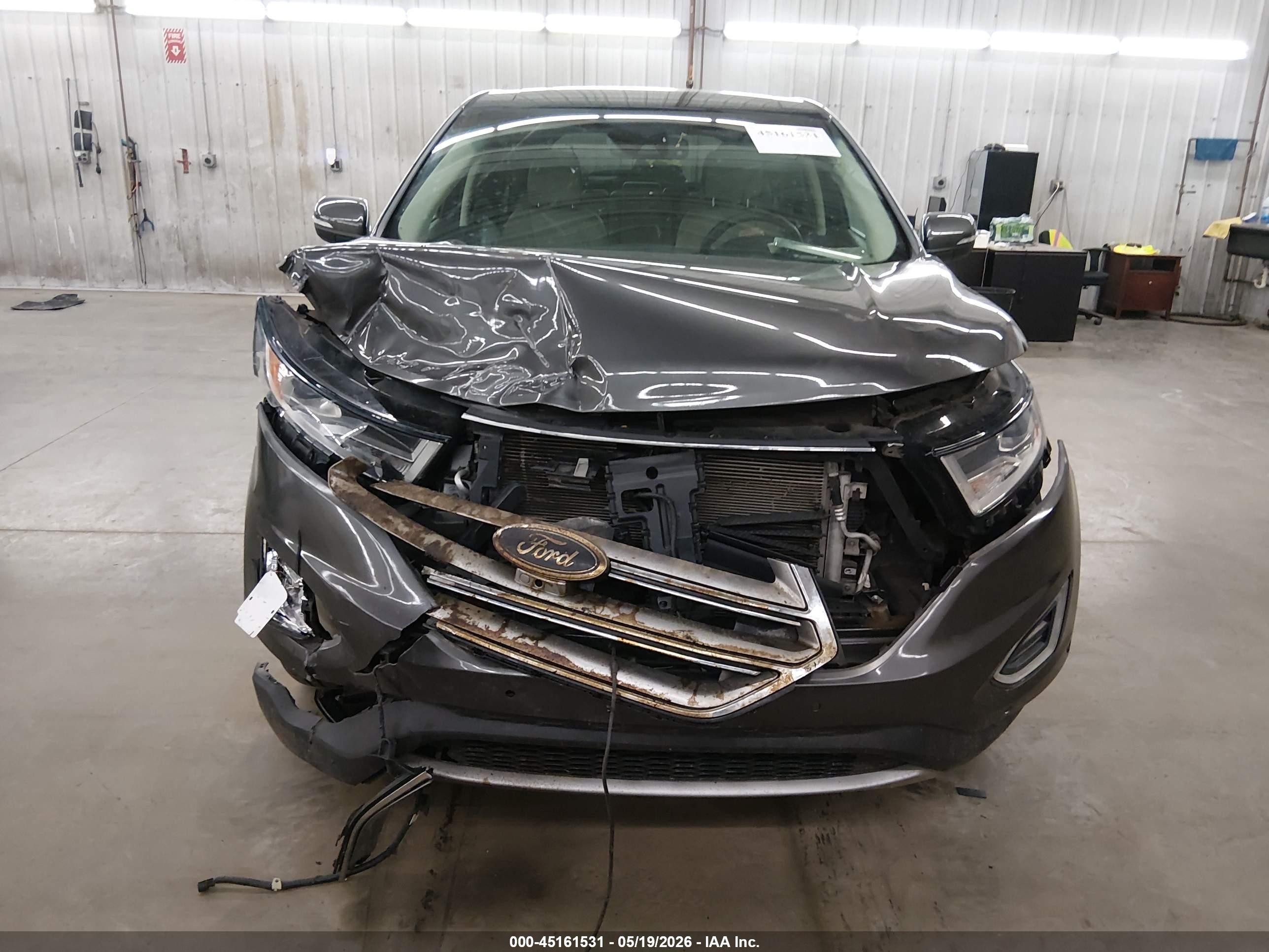 2015 Ford Edge Titanium Серый vin: 2FMPK4K97FBB00255
