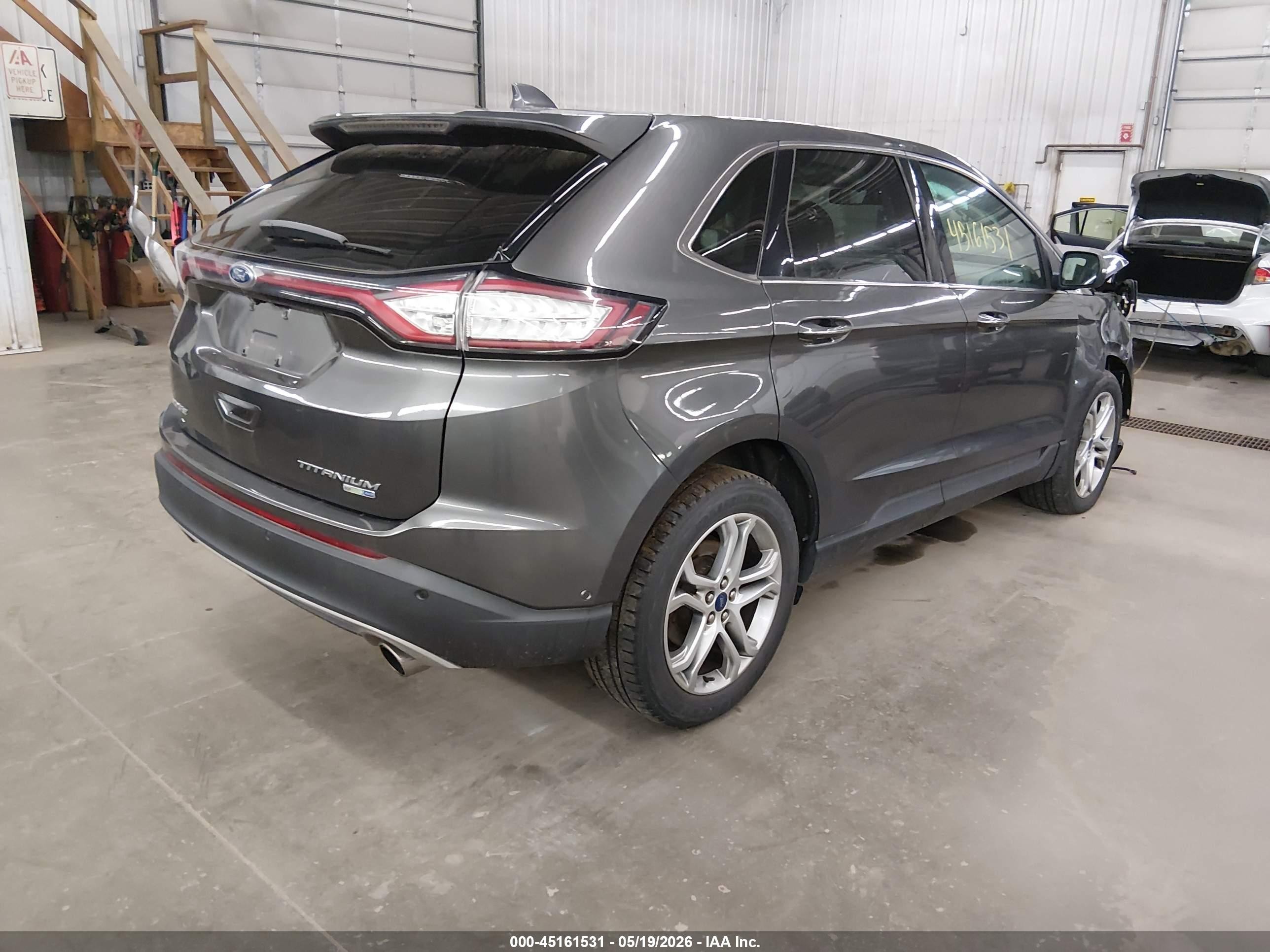 2015 Ford Edge Titanium Серый vin: 2FMPK4K97FBB00255