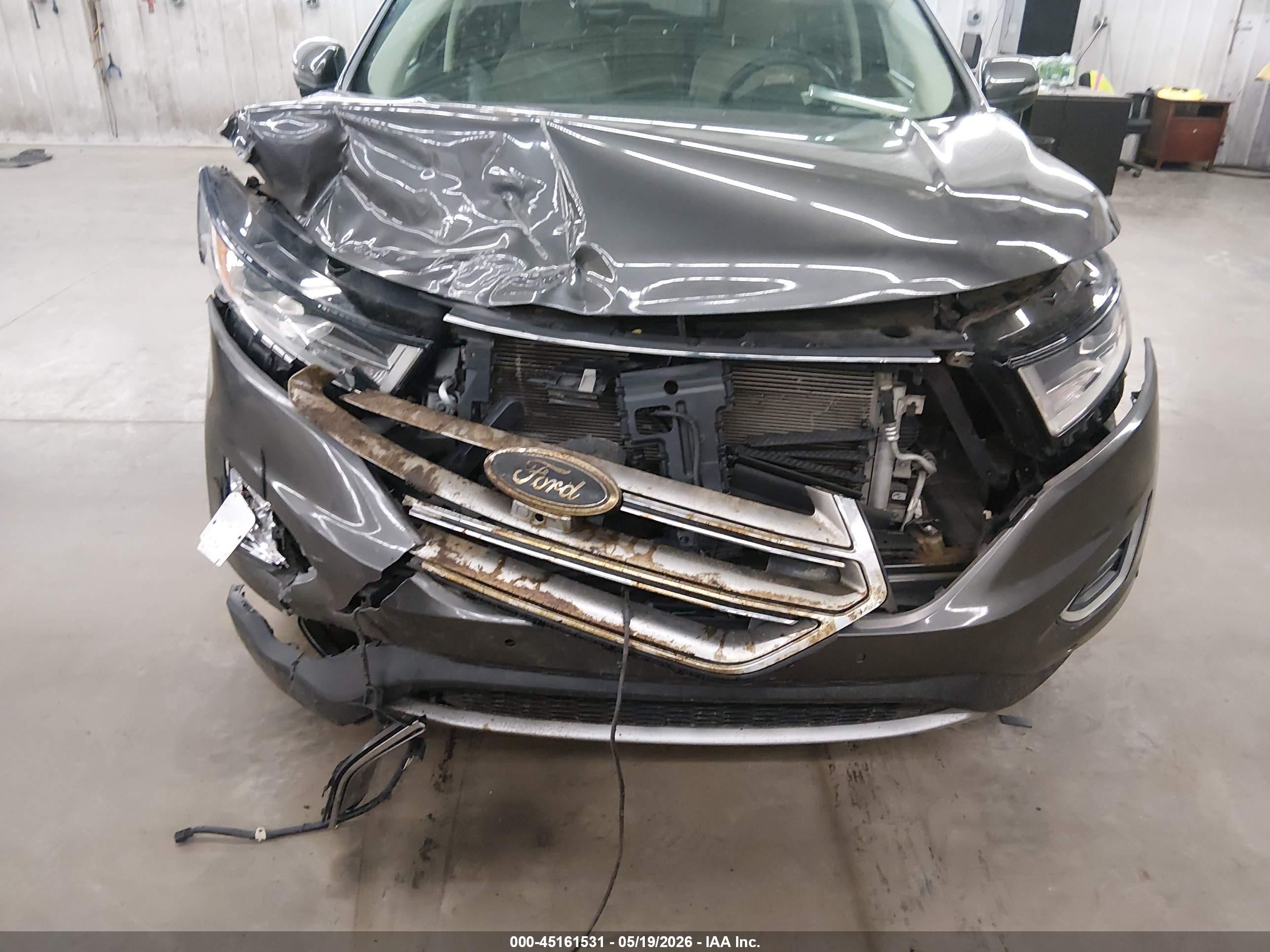 2015 Ford Edge Titanium Серый vin: 2FMPK4K97FBB00255