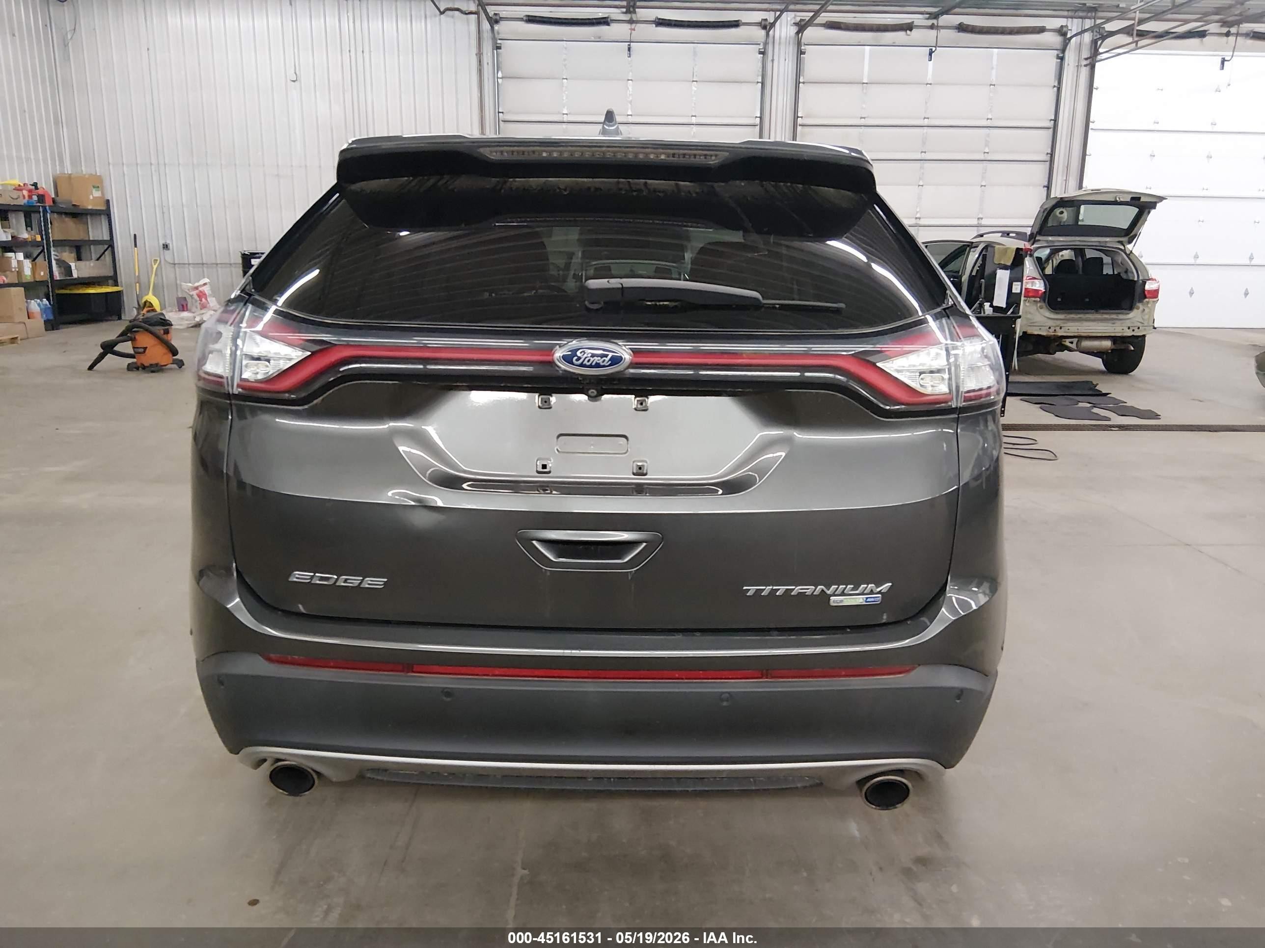 2015 Ford Edge Titanium Серый vin: 2FMPK4K97FBB00255