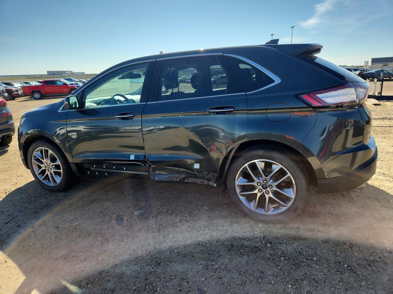 2015 Ford Edge Titanium Gray vin: 2FMPK4K97FBB40397
