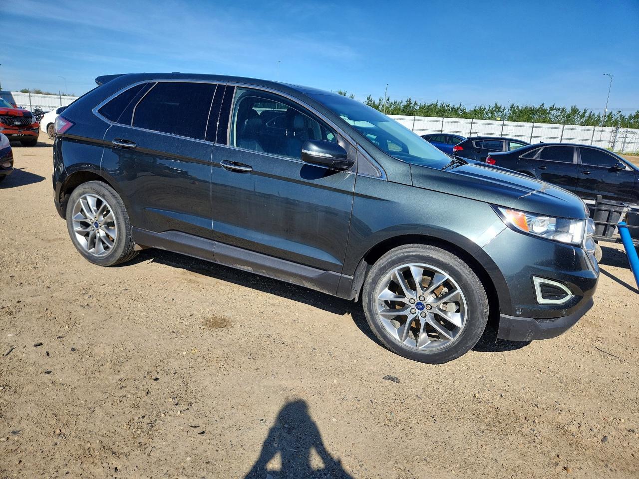 2015 Ford Edge Titanium Gray vin: 2FMPK4K97FBB40397