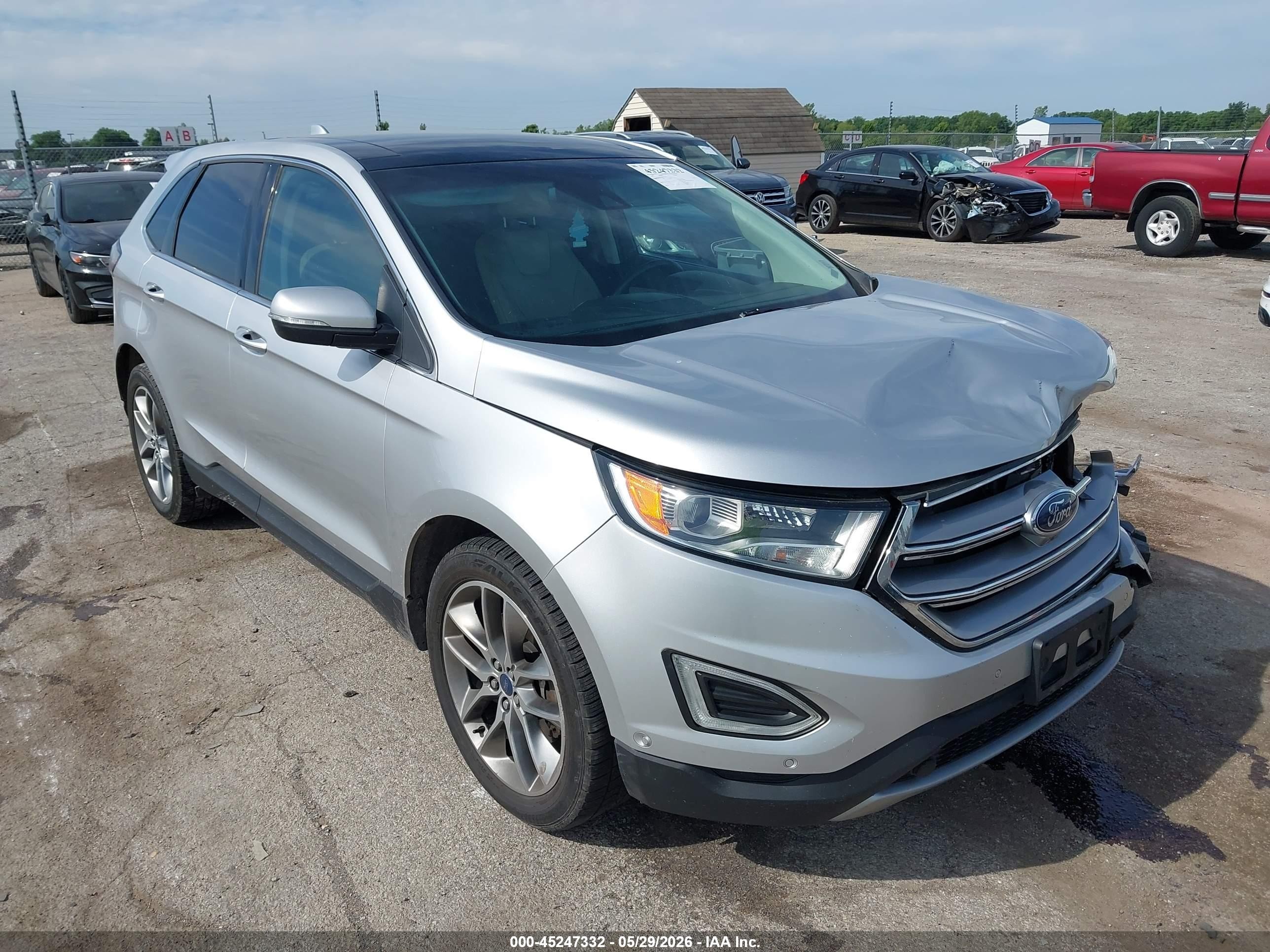2015 Ford Edge Titanium Silver vin: 2FMPK4K97FBC12117