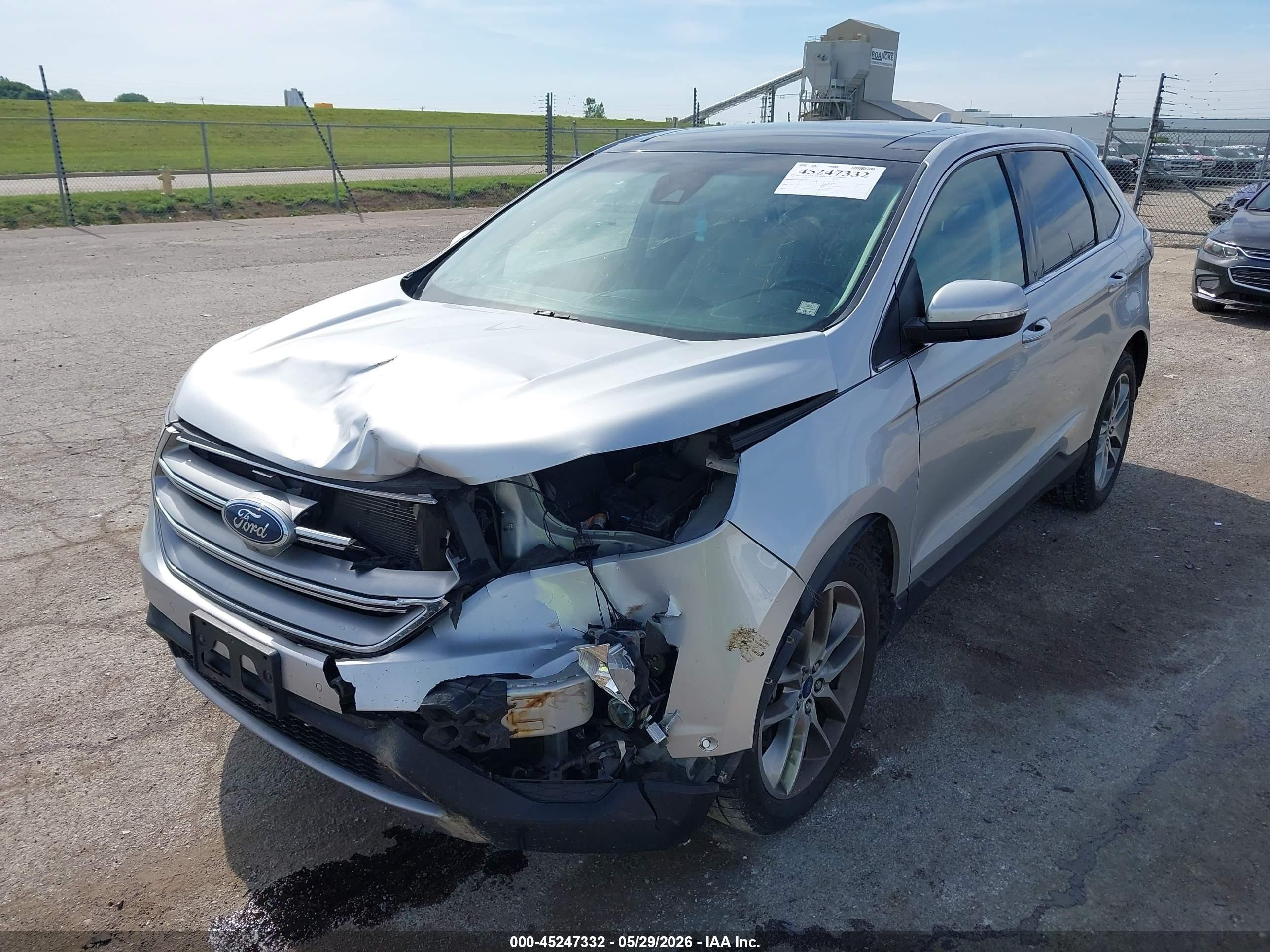 2015 Ford Edge Titanium Silver vin: 2FMPK4K97FBC12117