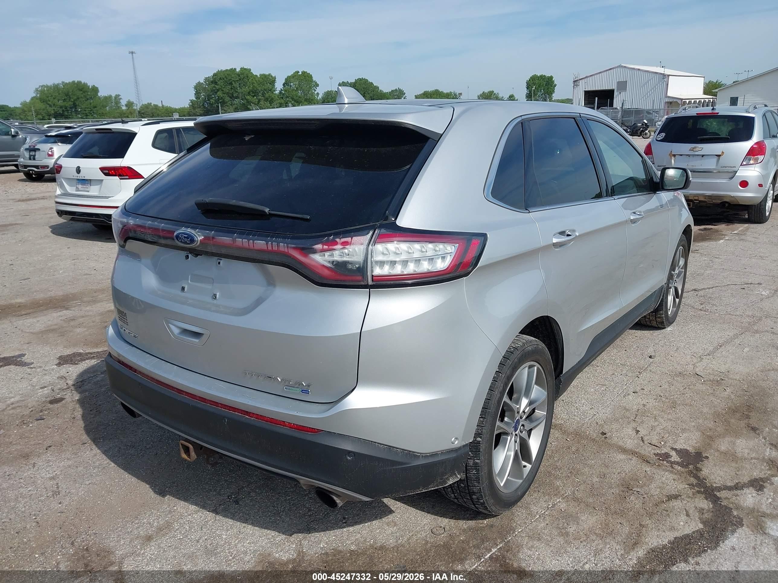 2015 Ford Edge Titanium Silver vin: 2FMPK4K97FBC12117