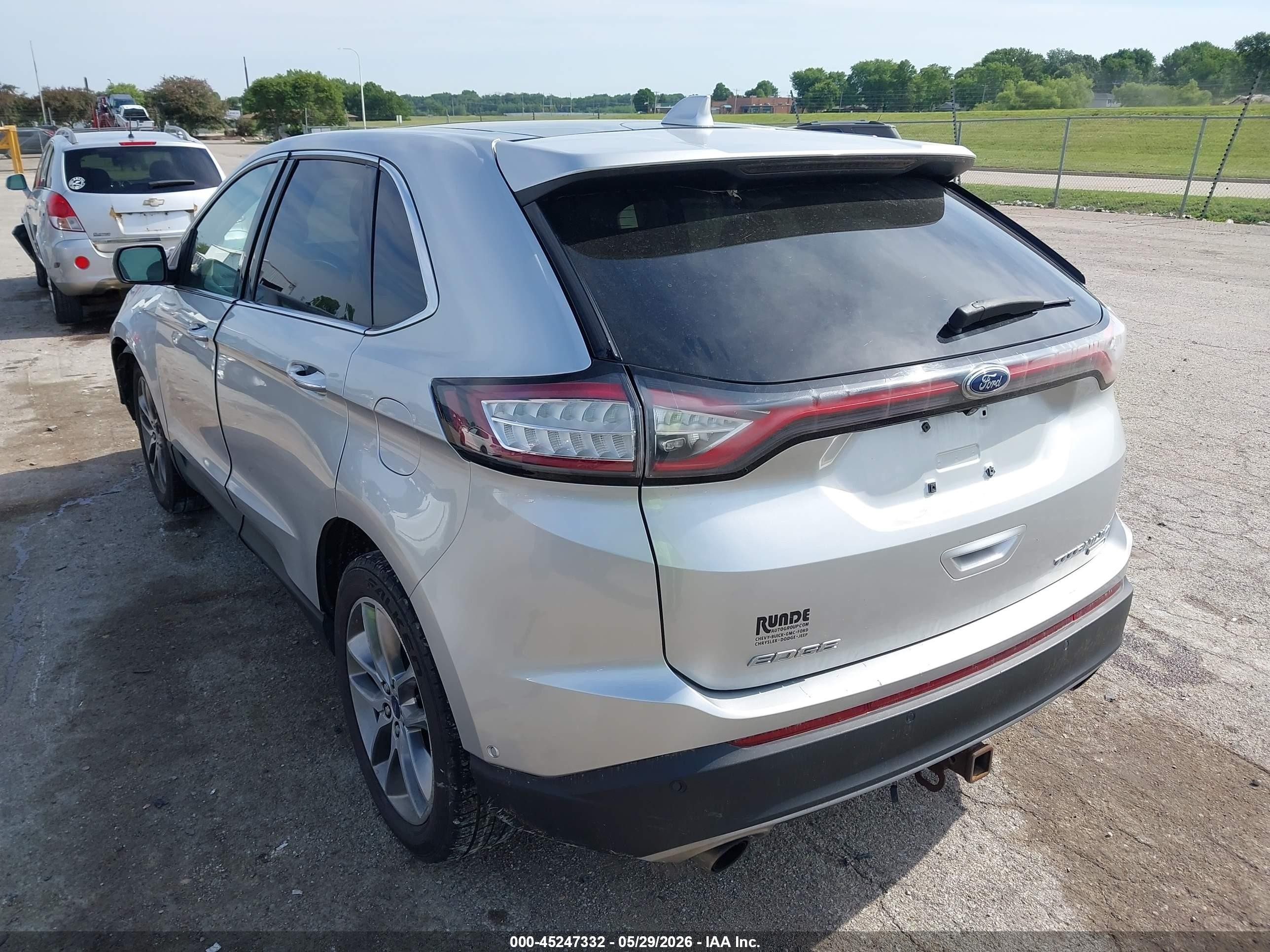 2015 Ford Edge Titanium Silver vin: 2FMPK4K97FBC12117