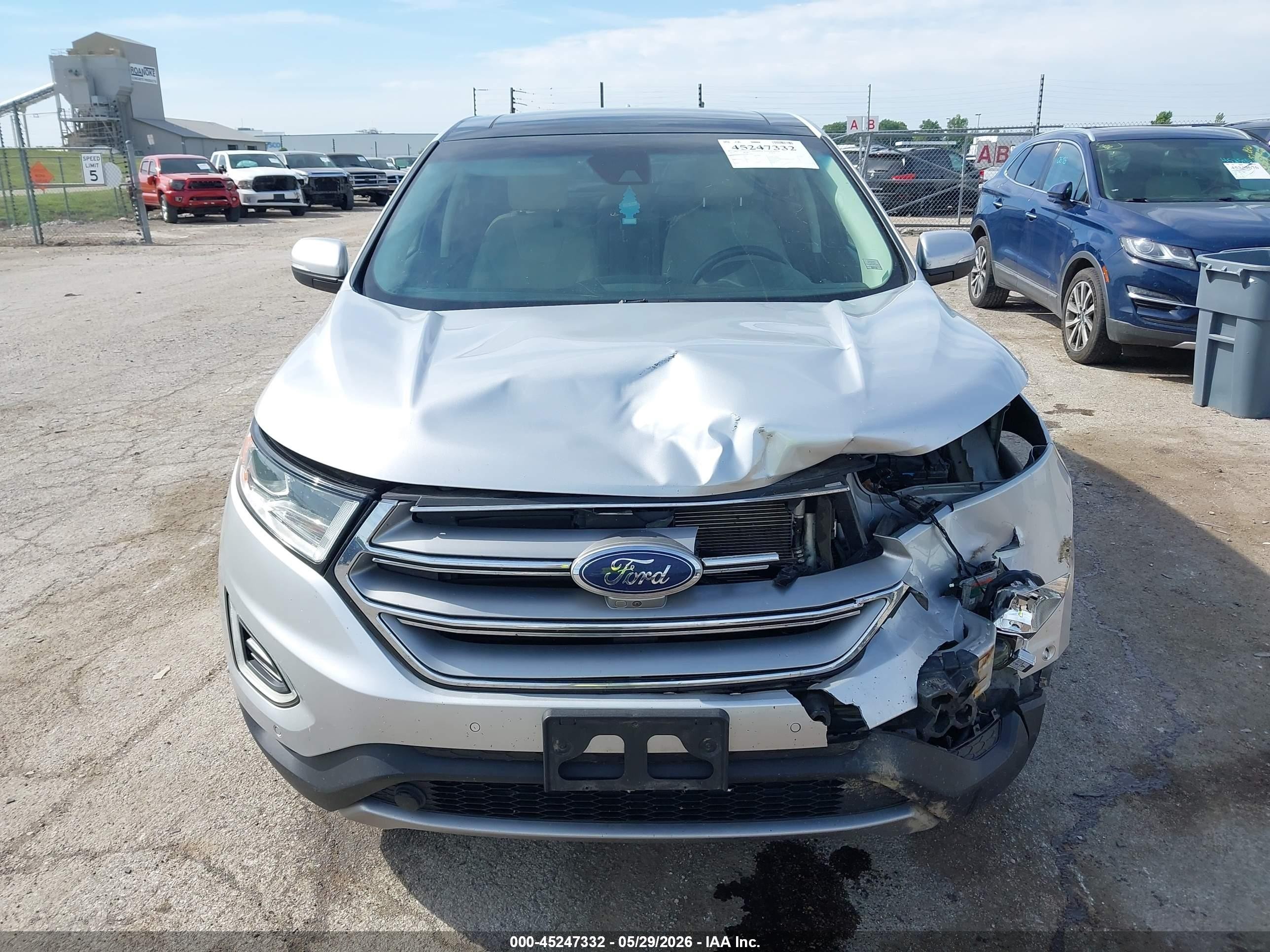 2015 Ford Edge Titanium Silver vin: 2FMPK4K97FBC12117