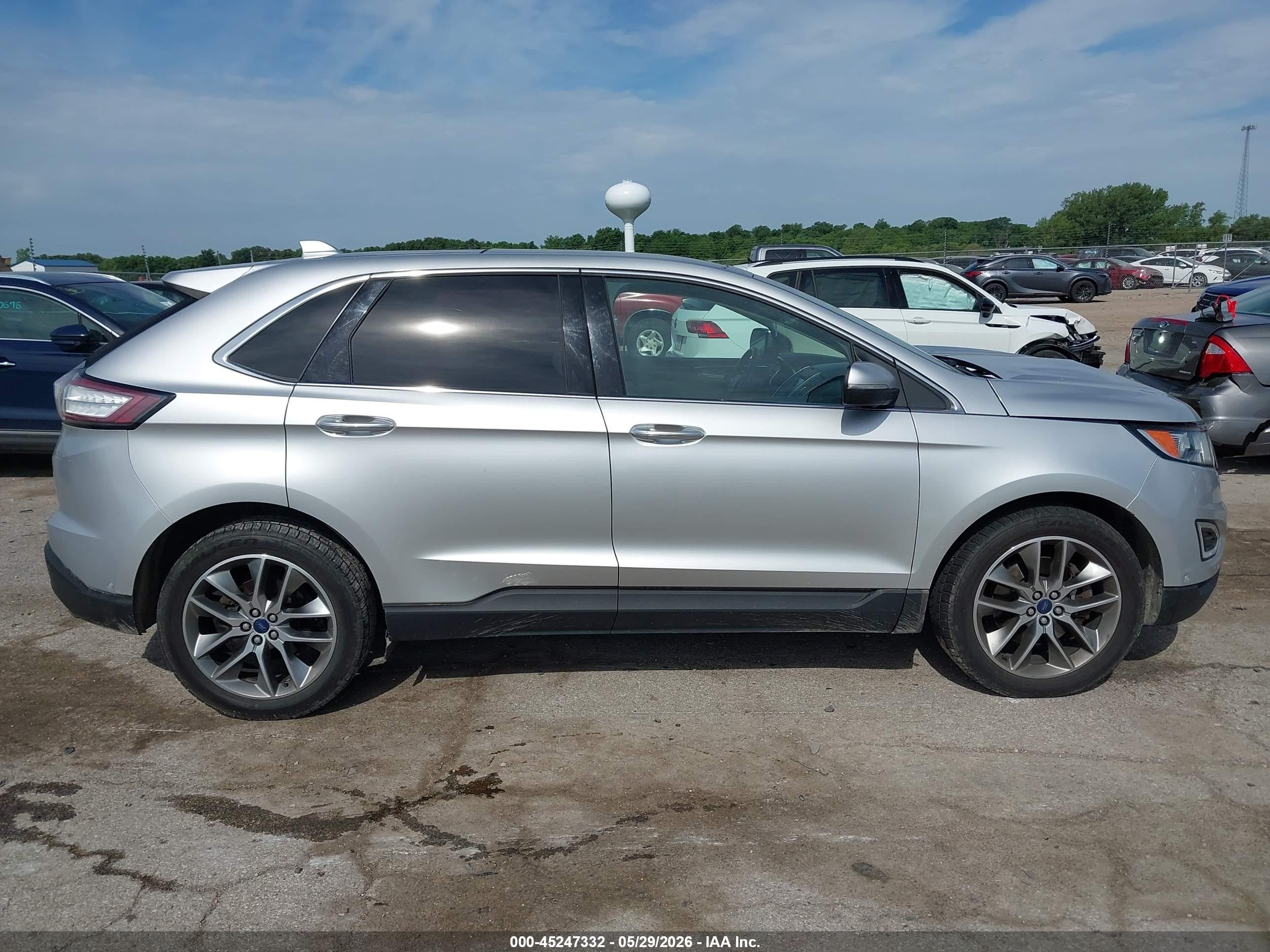2015 Ford Edge Titanium Silver vin: 2FMPK4K97FBC12117