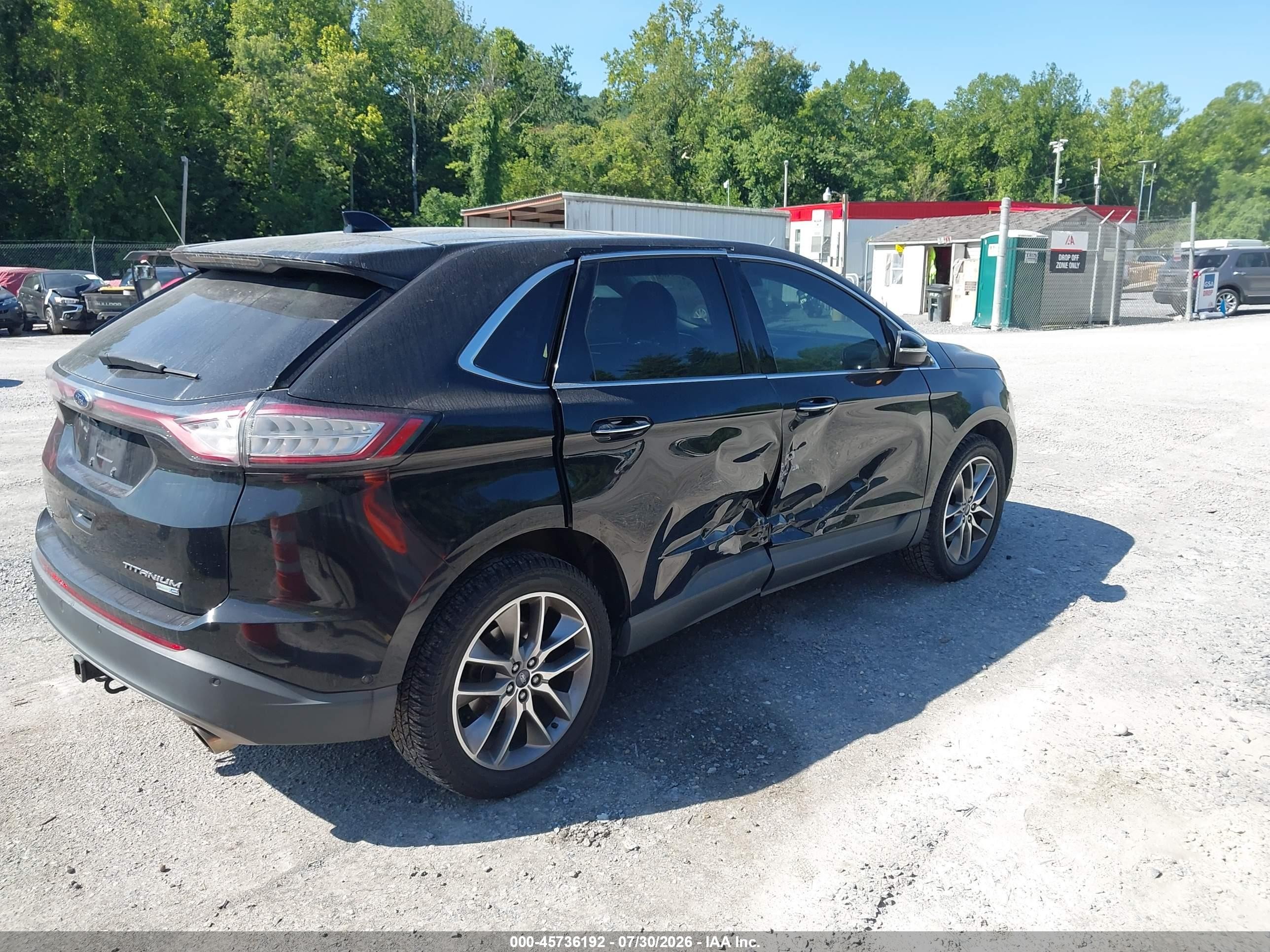 2016 Ford Edge Titanium Black vin: 2FMPK4K97GBB09832