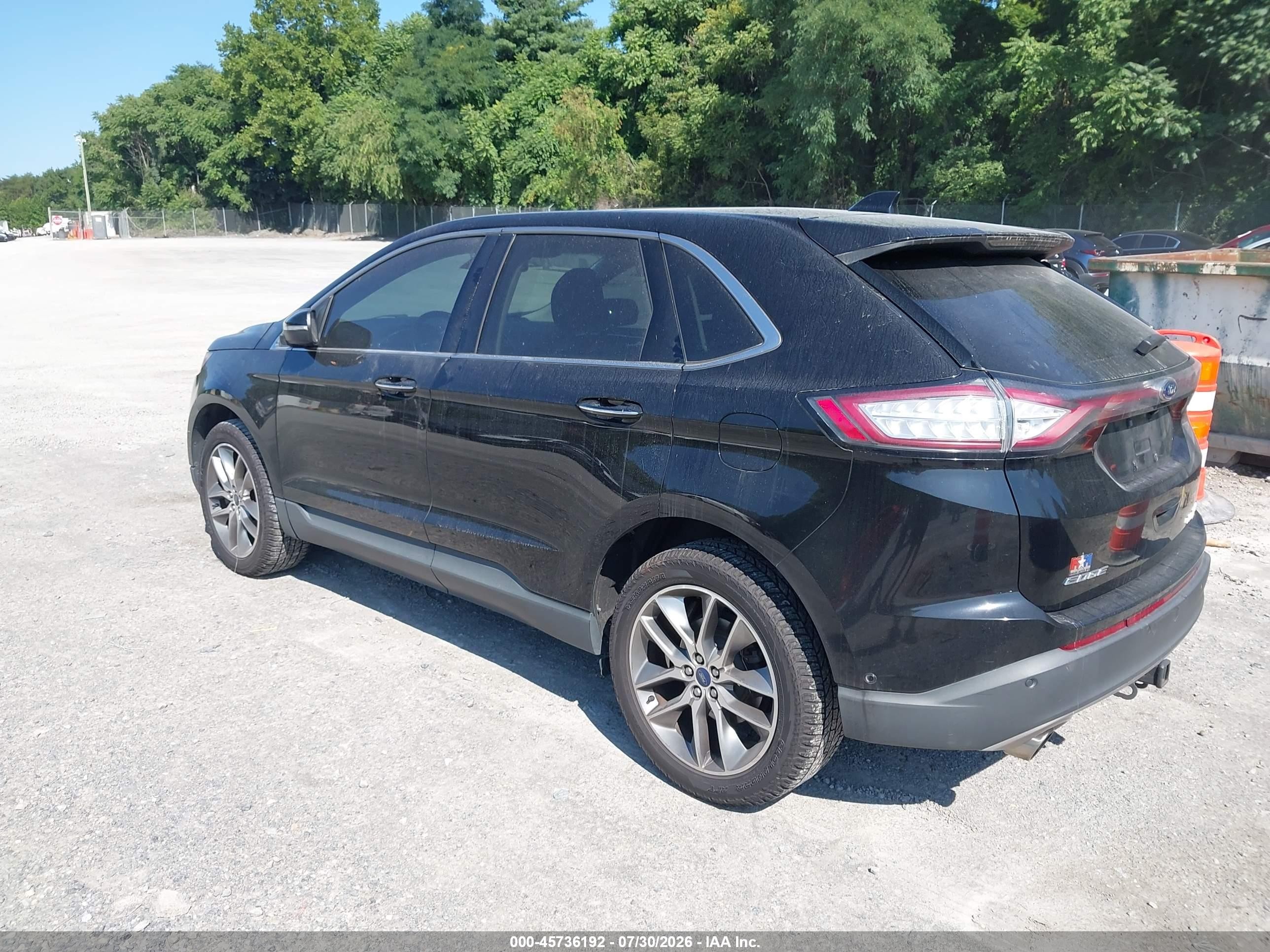 2016 Ford Edge Titanium Black vin: 2FMPK4K97GBB09832