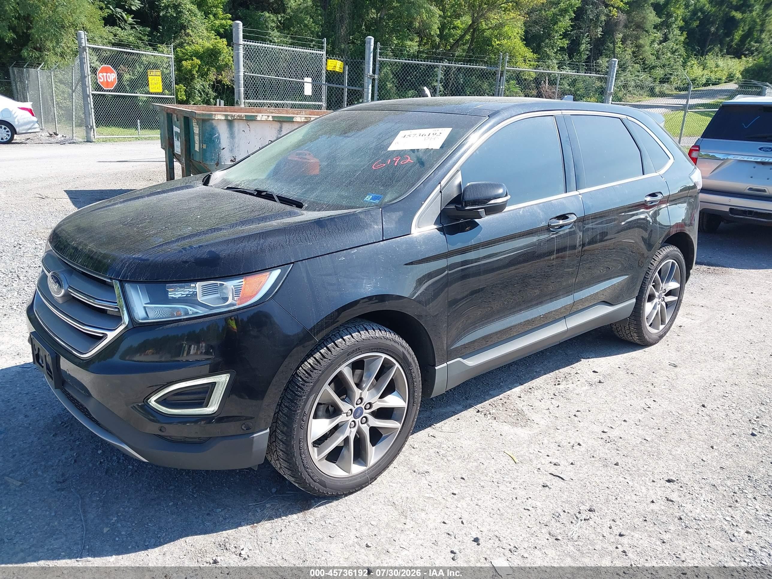 2016 Ford Edge Titanium Black vin: 2FMPK4K97GBB09832