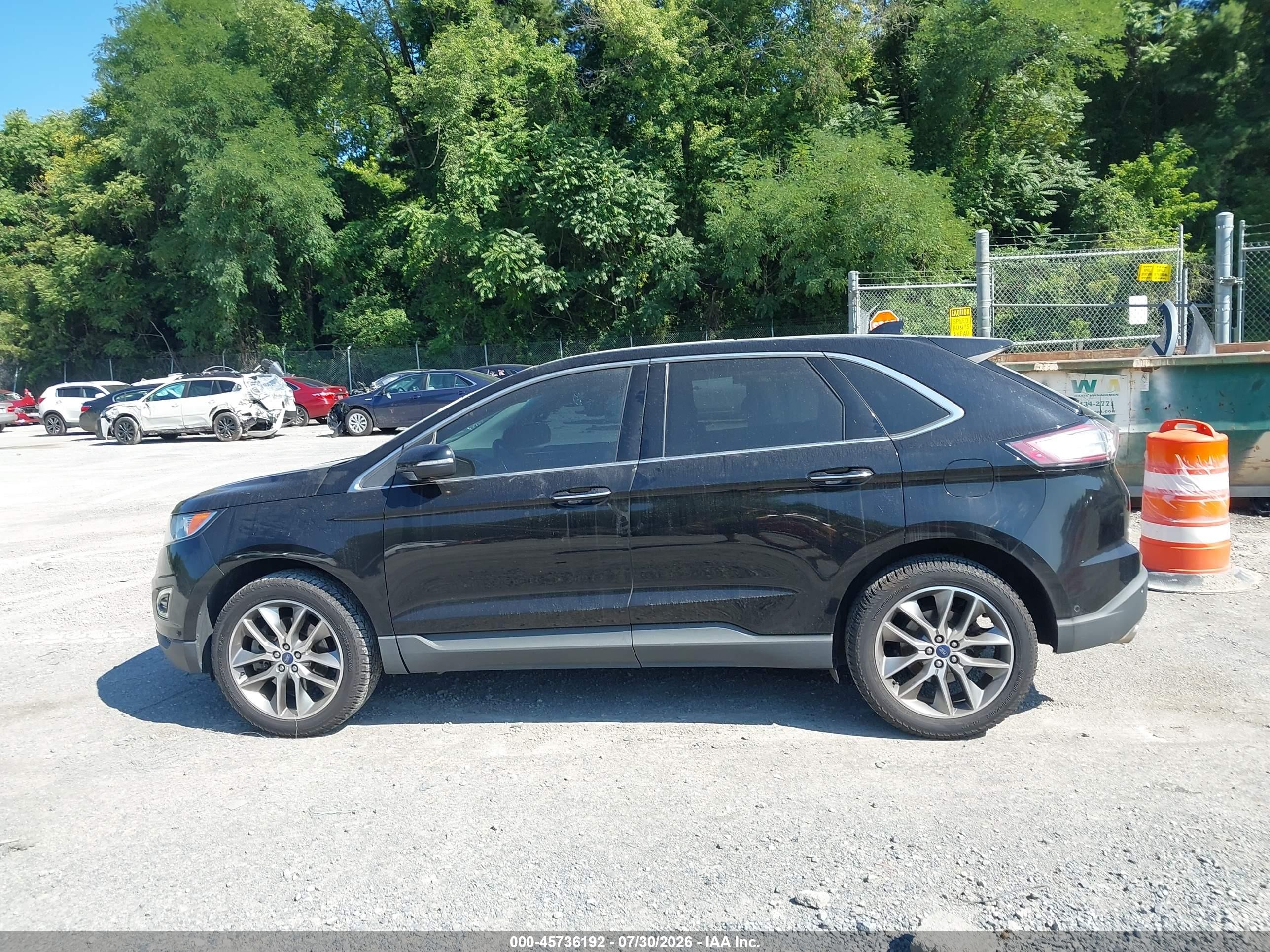 2016 Ford Edge Titanium Black vin: 2FMPK4K97GBB09832