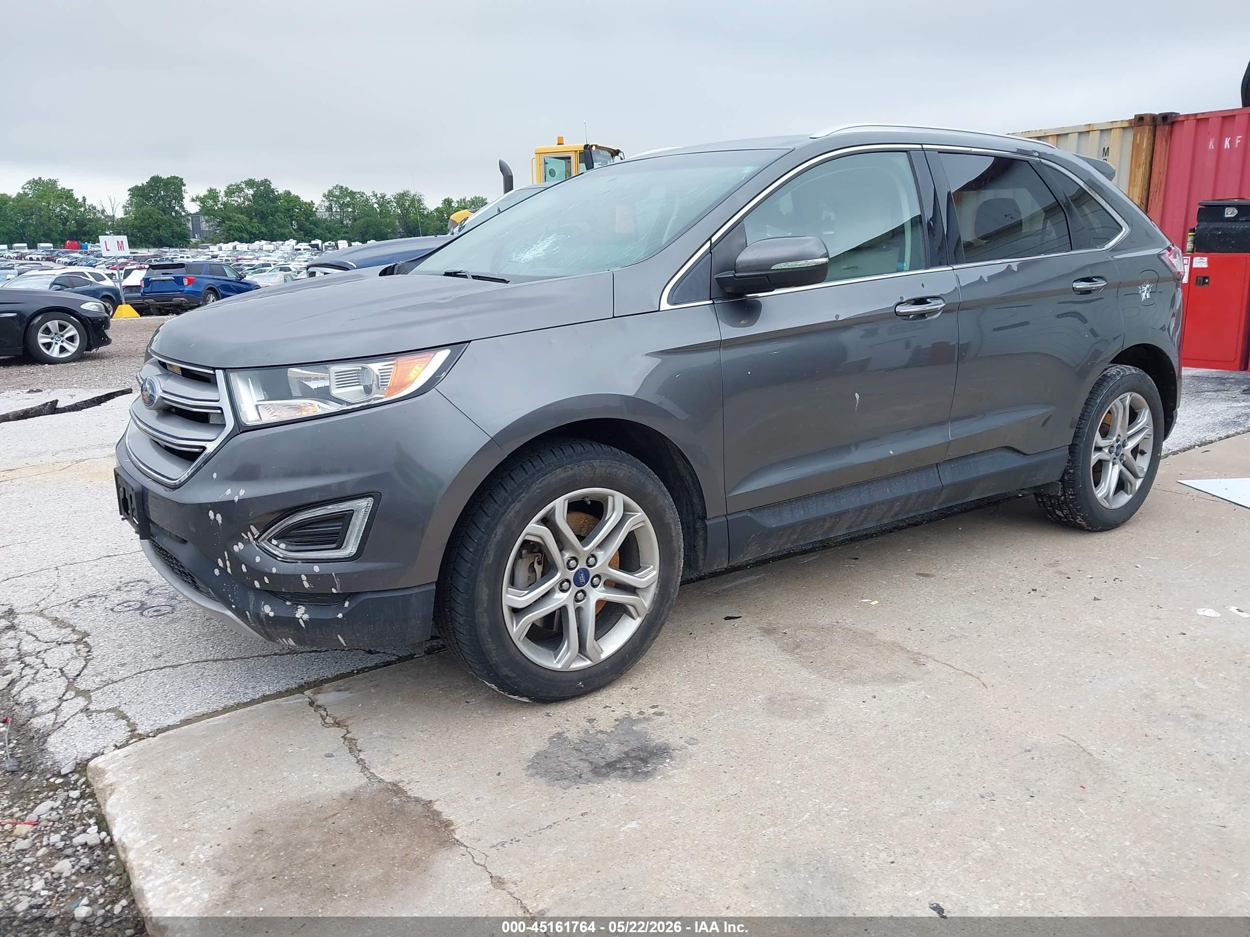 2016 Ford Edge Titanium Gray vin: 2FMPK4K97GBB43785