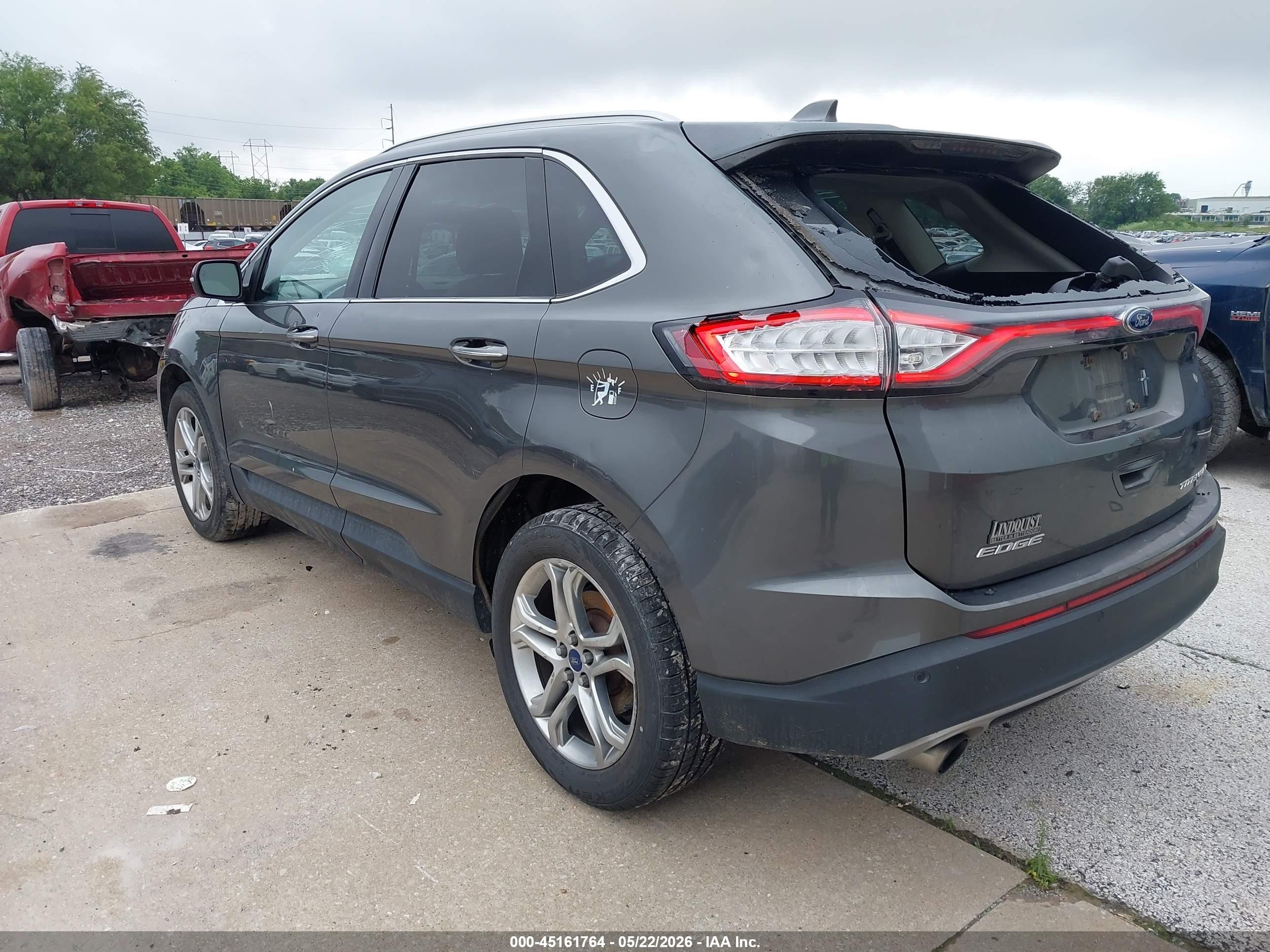 2016 Ford Edge Titanium Gray vin: 2FMPK4K97GBB43785