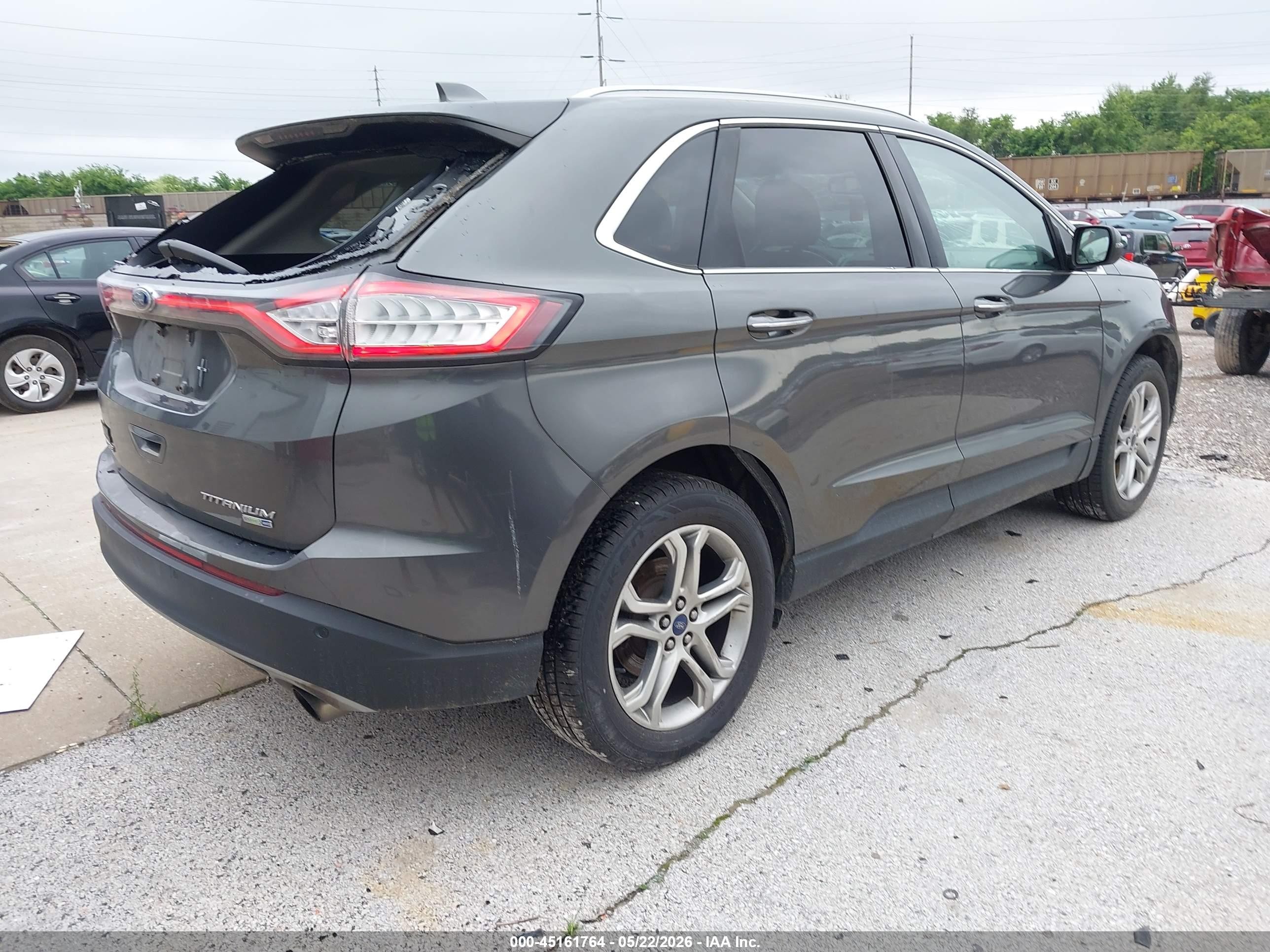 2016 Ford Edge Titanium Gray vin: 2FMPK4K97GBB43785