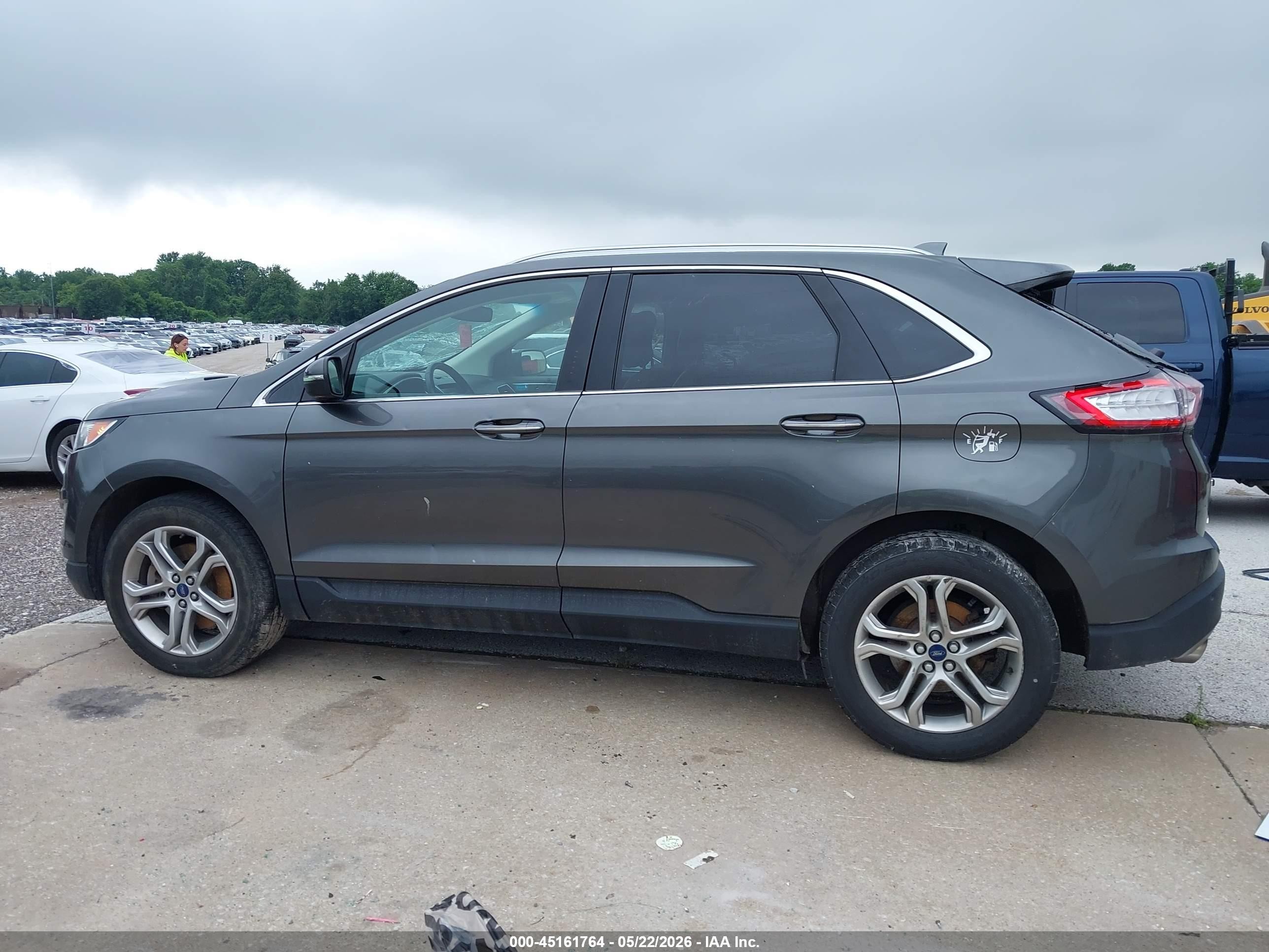 2016 Ford Edge Titanium Gray vin: 2FMPK4K97GBB43785