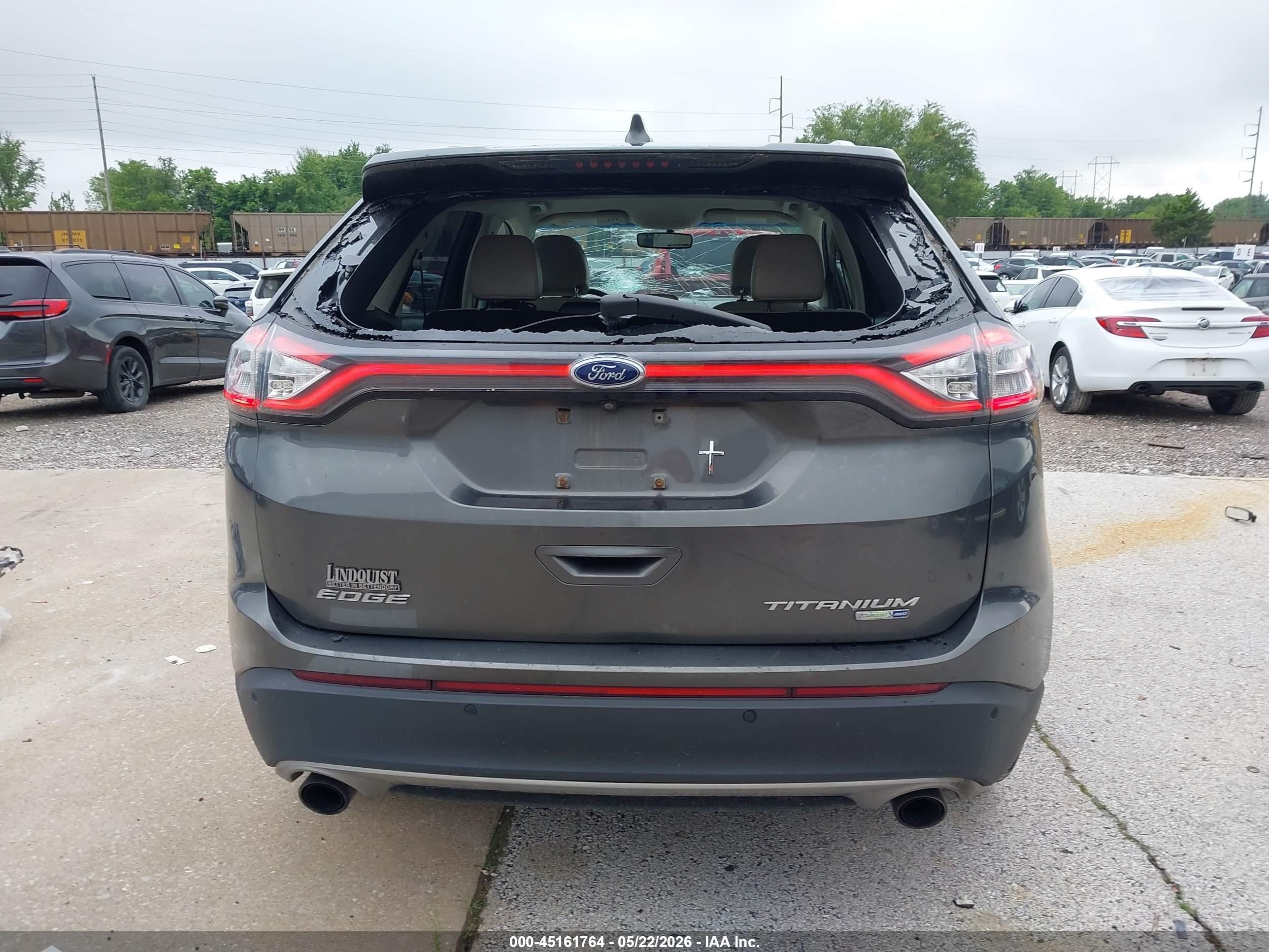 2016 Ford Edge Titanium Gray vin: 2FMPK4K97GBB43785