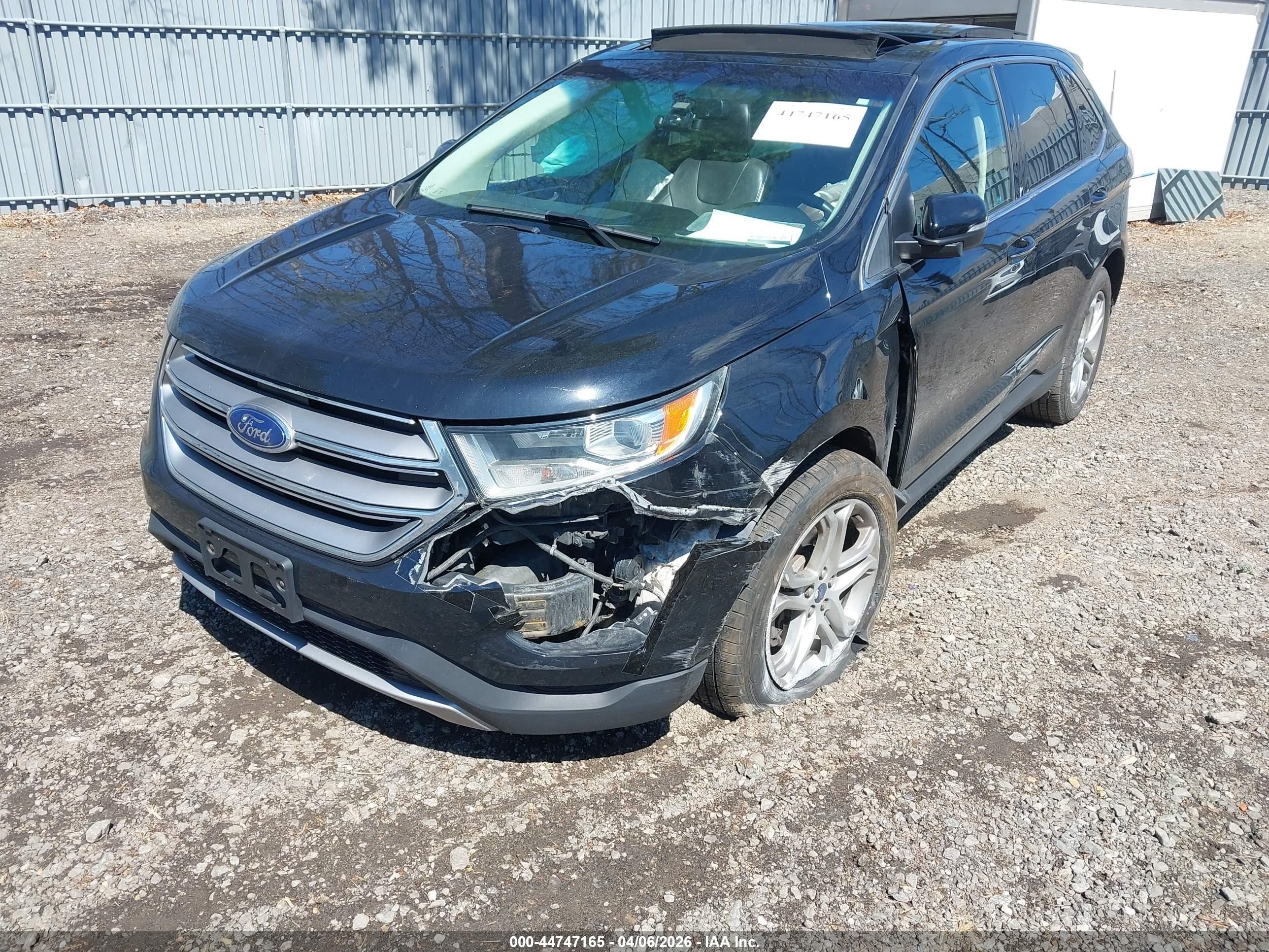 2017 Ford Edge Titanium Black vin: 2FMPK4K97HBB58398