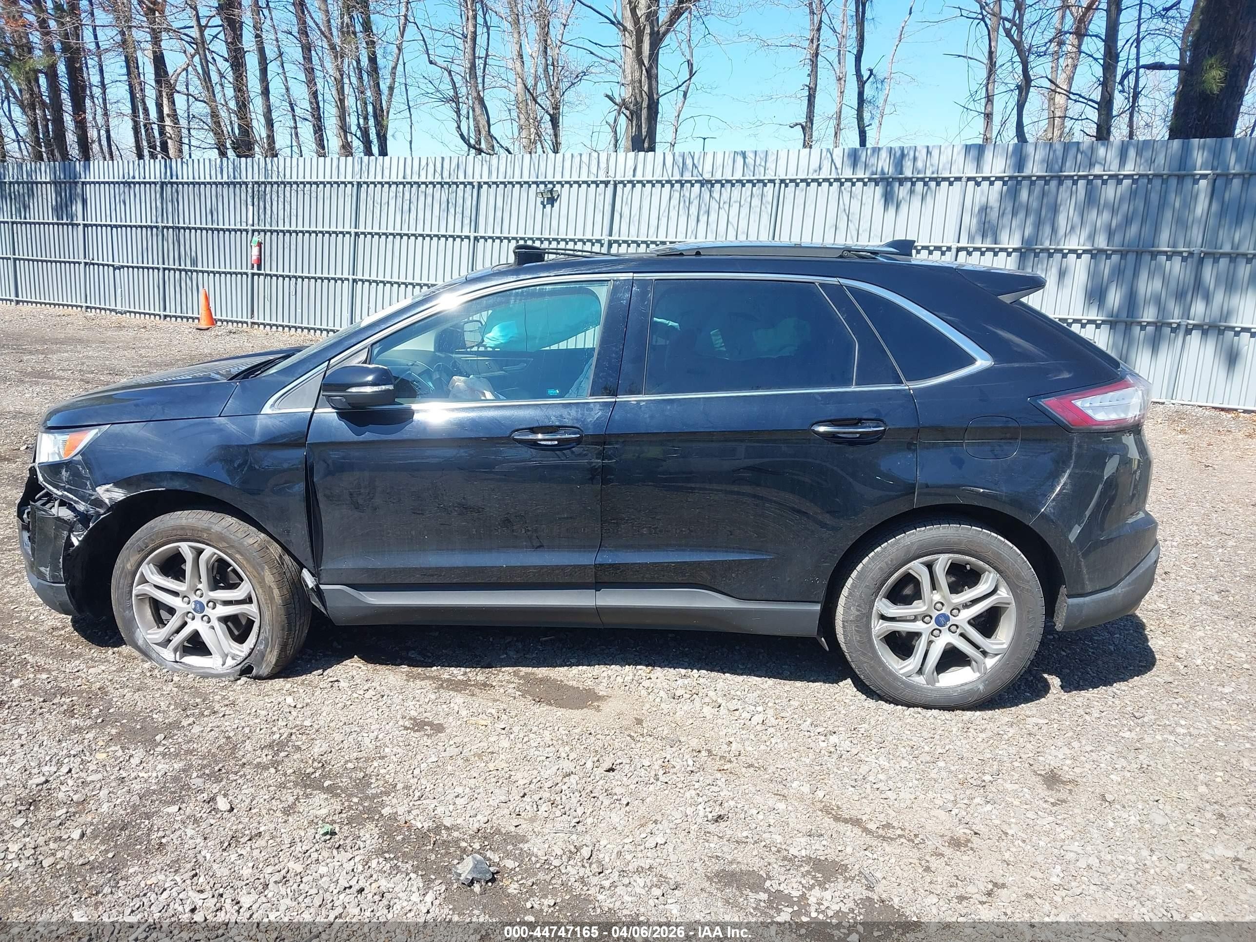 2017 Ford Edge Titanium Black vin: 2FMPK4K97HBB58398