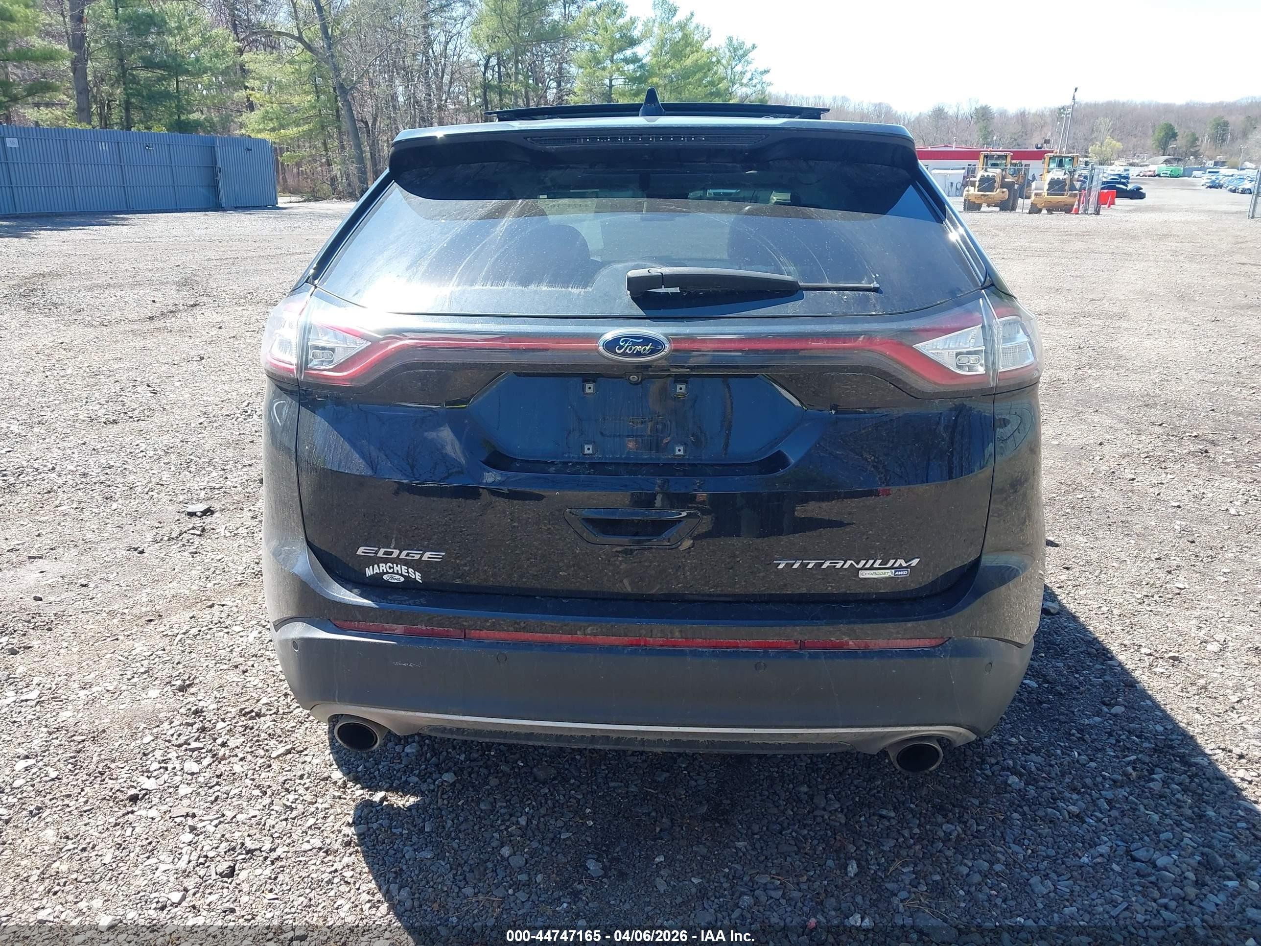 2017 Ford Edge Titanium Black vin: 2FMPK4K97HBB58398