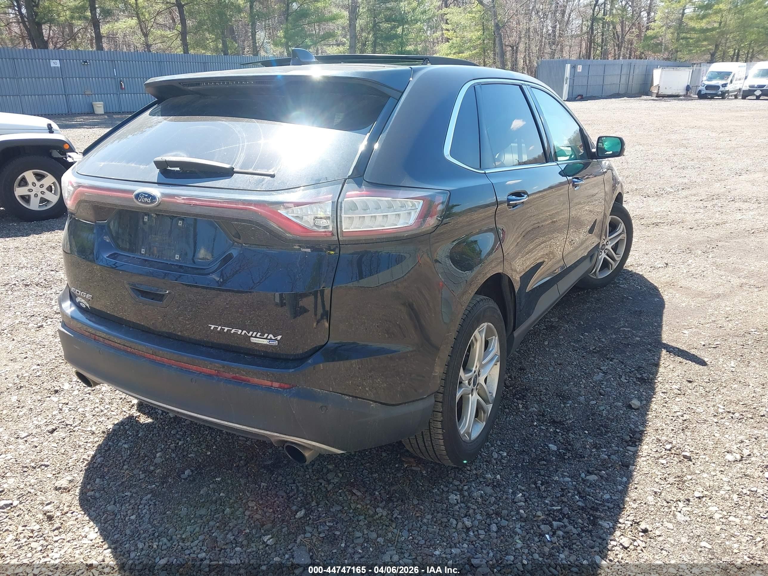 2017 Ford Edge Titanium Black vin: 2FMPK4K97HBB58398