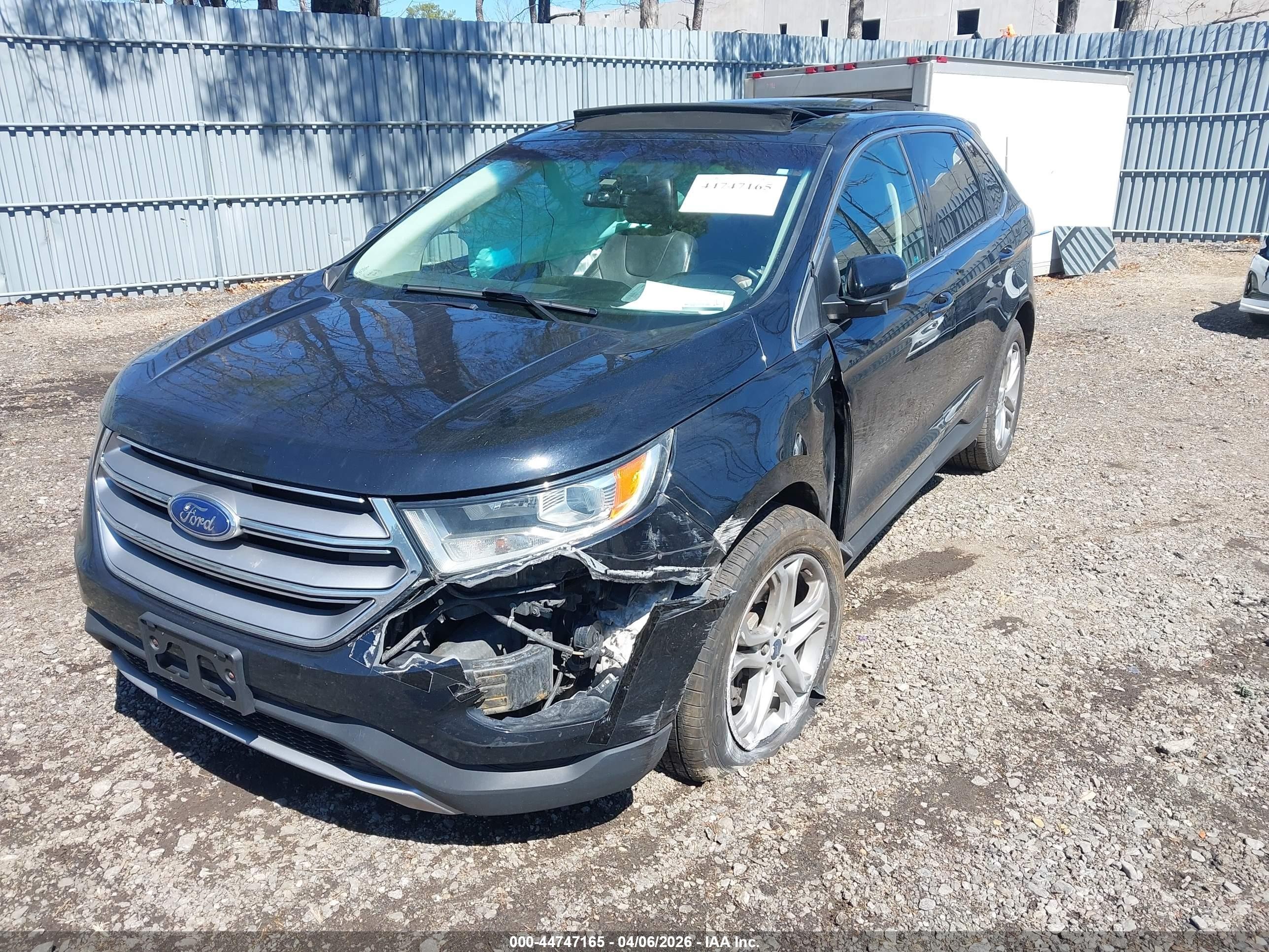 2017 Ford Edge Titanium Black vin: 2FMPK4K97HBB58398