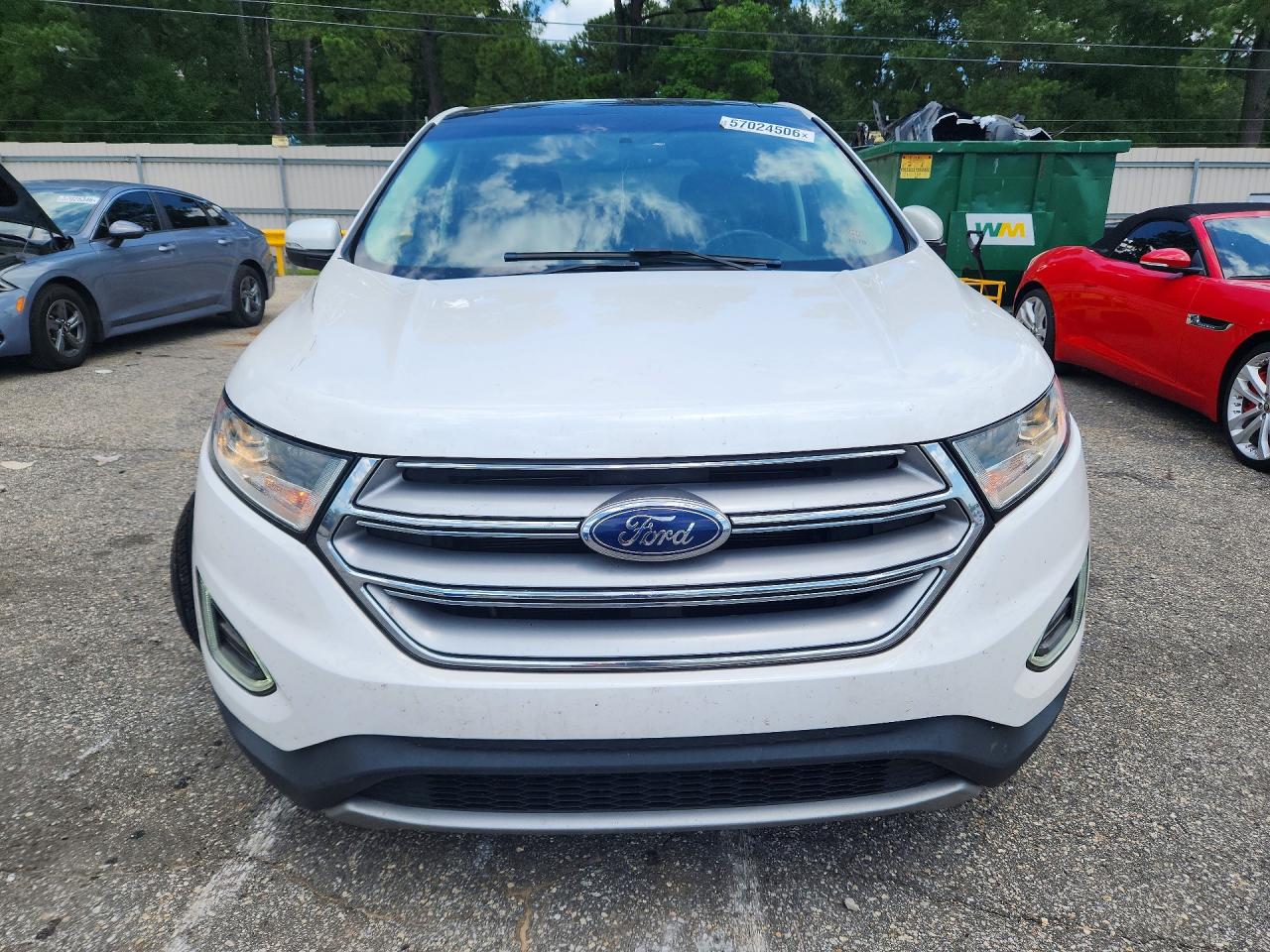 2017 Ford Edge Titanium White vin: 2FMPK4K97HBC62180