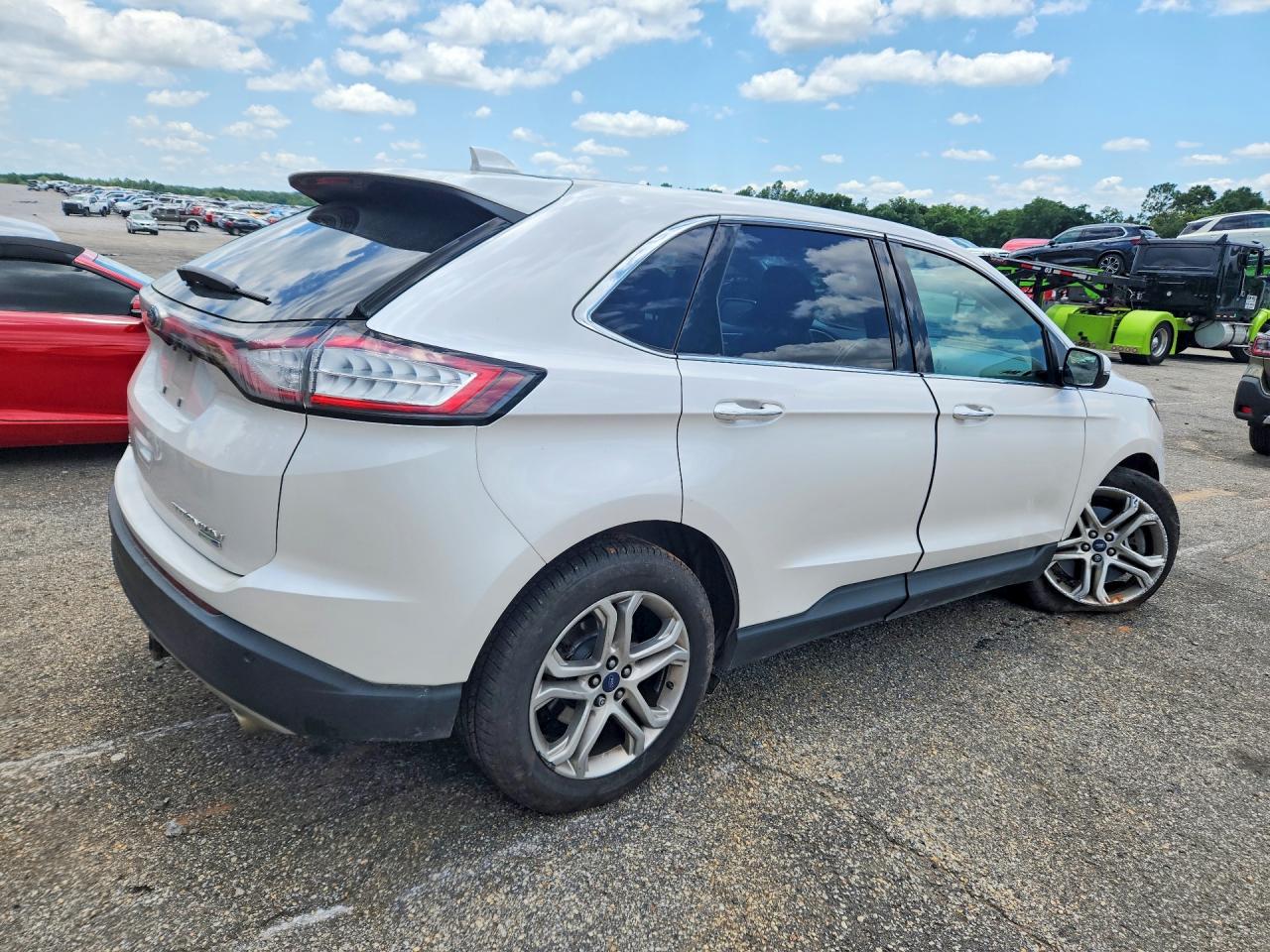 2017 Ford Edge Titanium White vin: 2FMPK4K97HBC62180