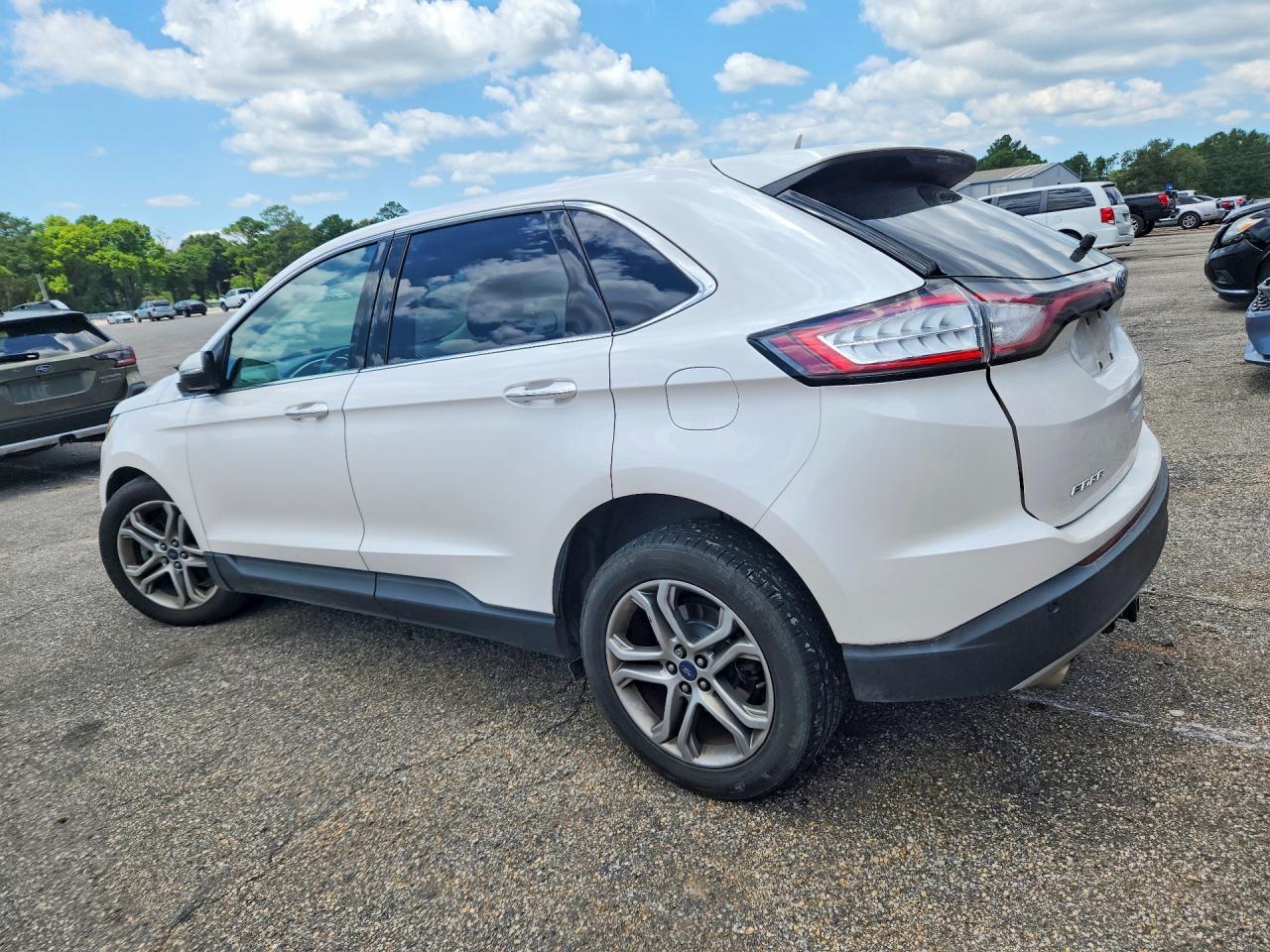2017 Ford Edge Titanium White vin: 2FMPK4K97HBC62180