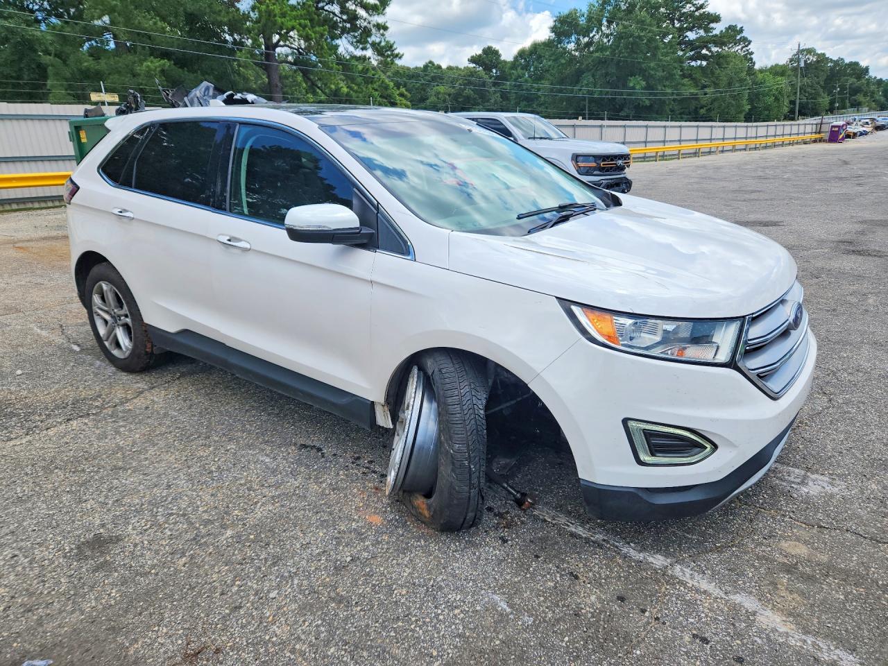 2017 Ford Edge Titanium White vin: 2FMPK4K97HBC62180