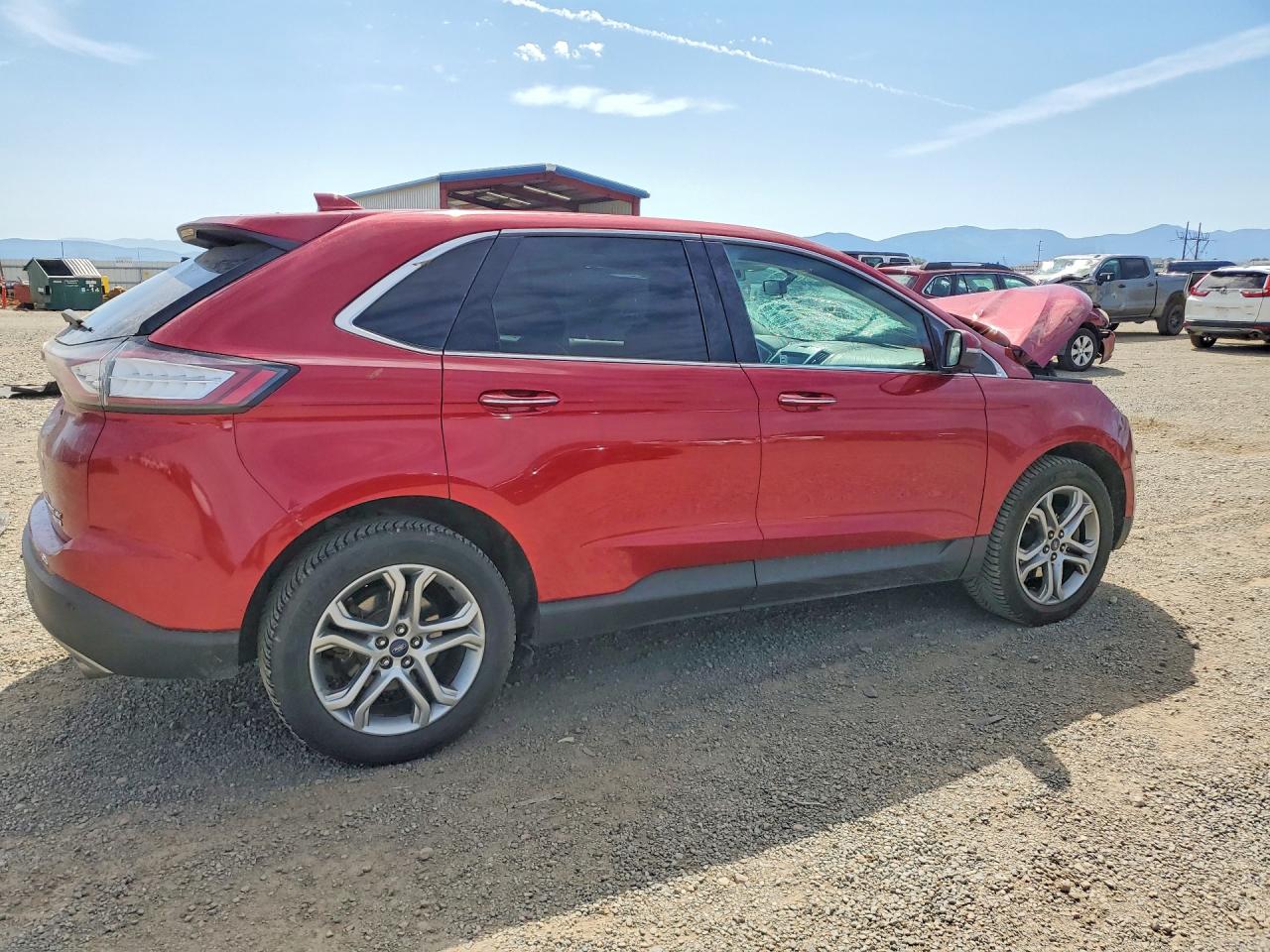 2016 Ford Edge Titanium Burgundy vin: 2FMPK4K98GBB61874
