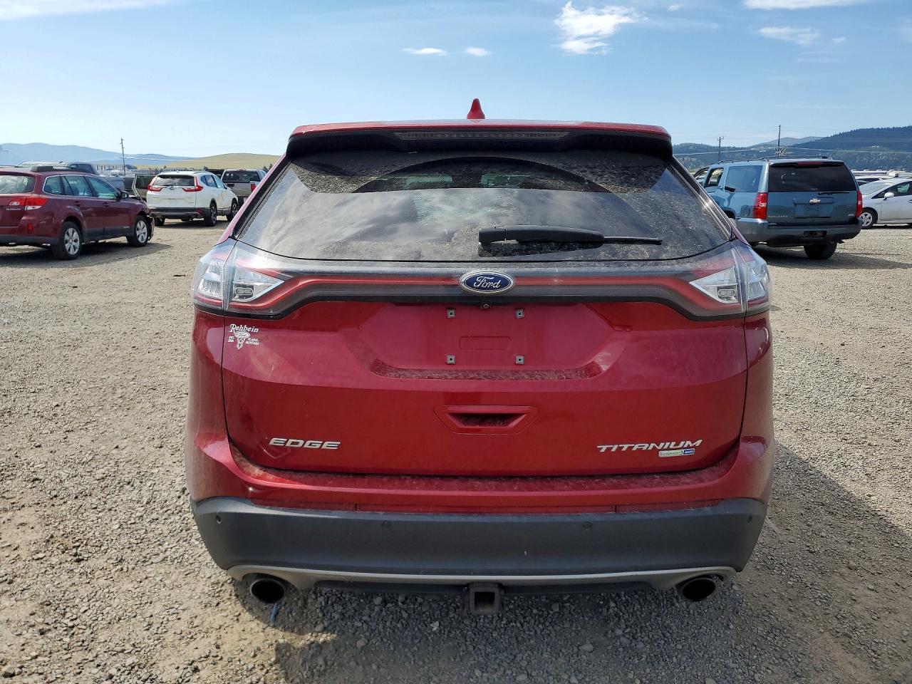 2016 Ford Edge Titanium Burgundy vin: 2FMPK4K98GBB61874