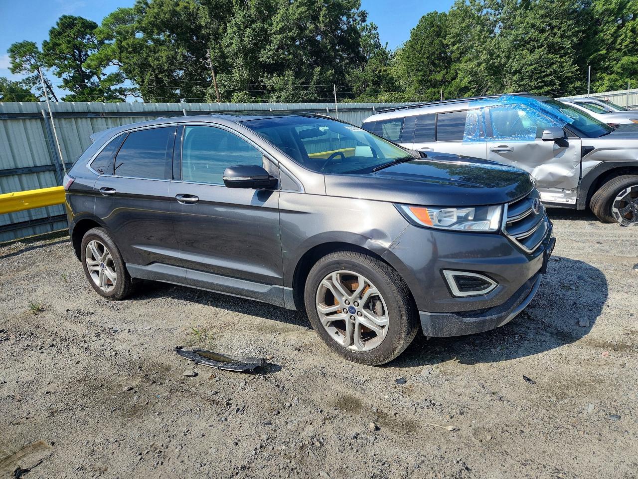 2017 Ford Edge Titanium Gray vin: 2FMPK4K98HBB90826