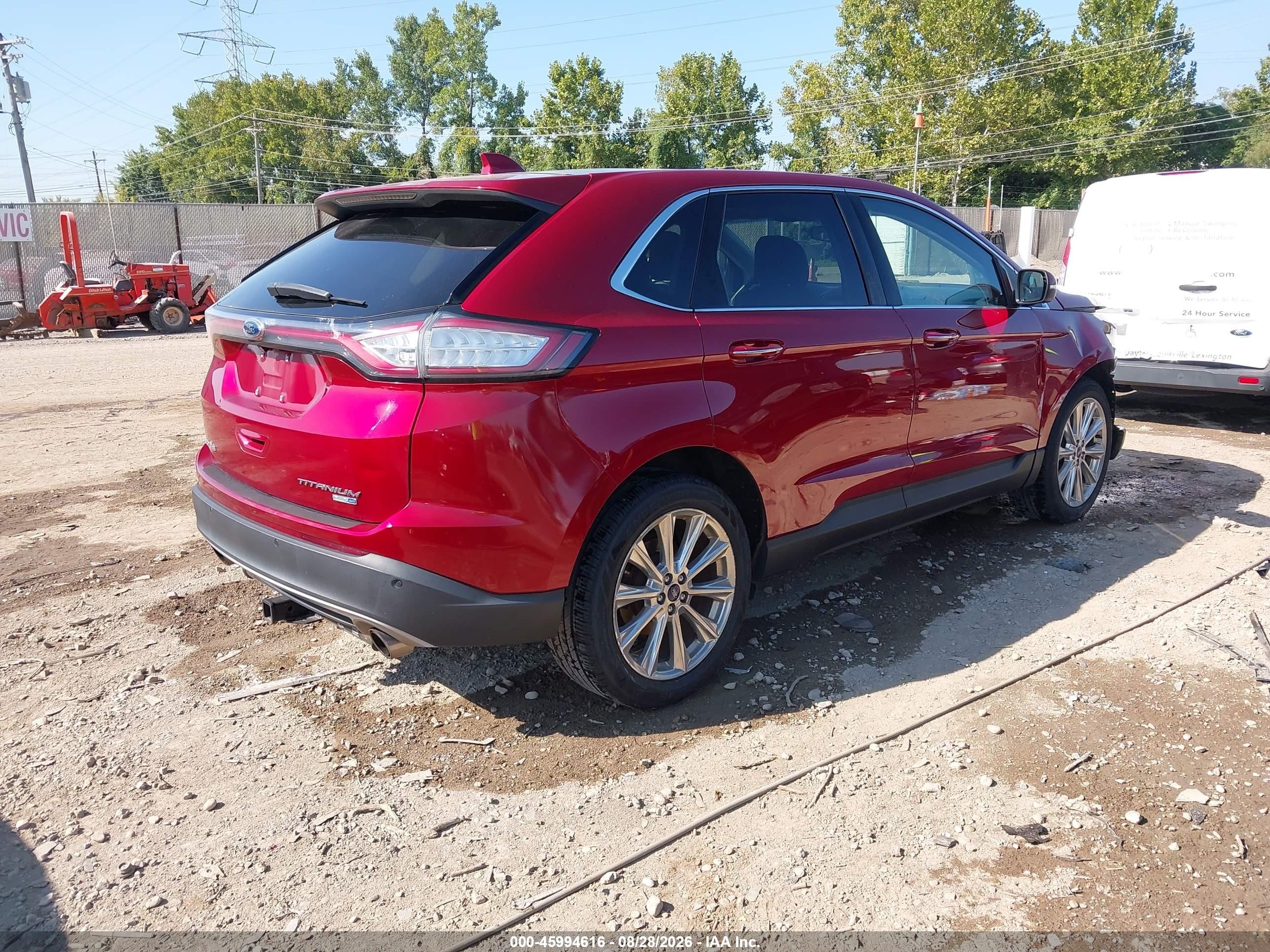2017 Ford Edge Titanium Red vin: 2FMPK4K98HBC67792