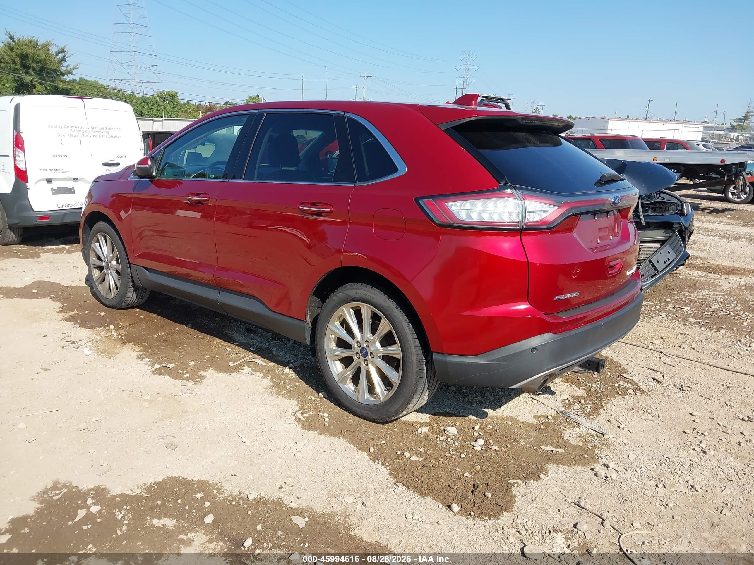 2017 Ford Edge Titanium Red vin: 2FMPK4K98HBC67792