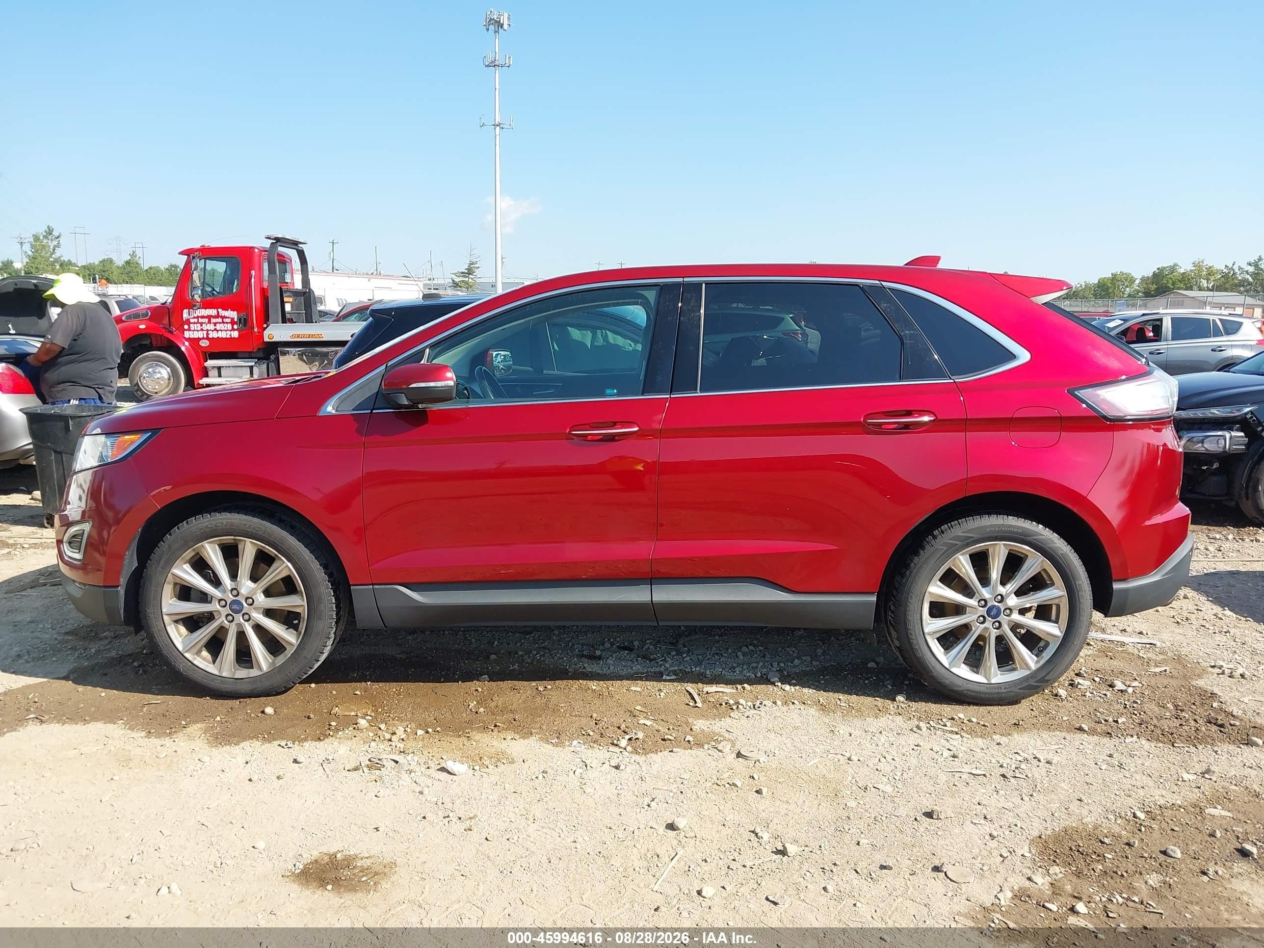2017 Ford Edge Titanium Red vin: 2FMPK4K98HBC67792
